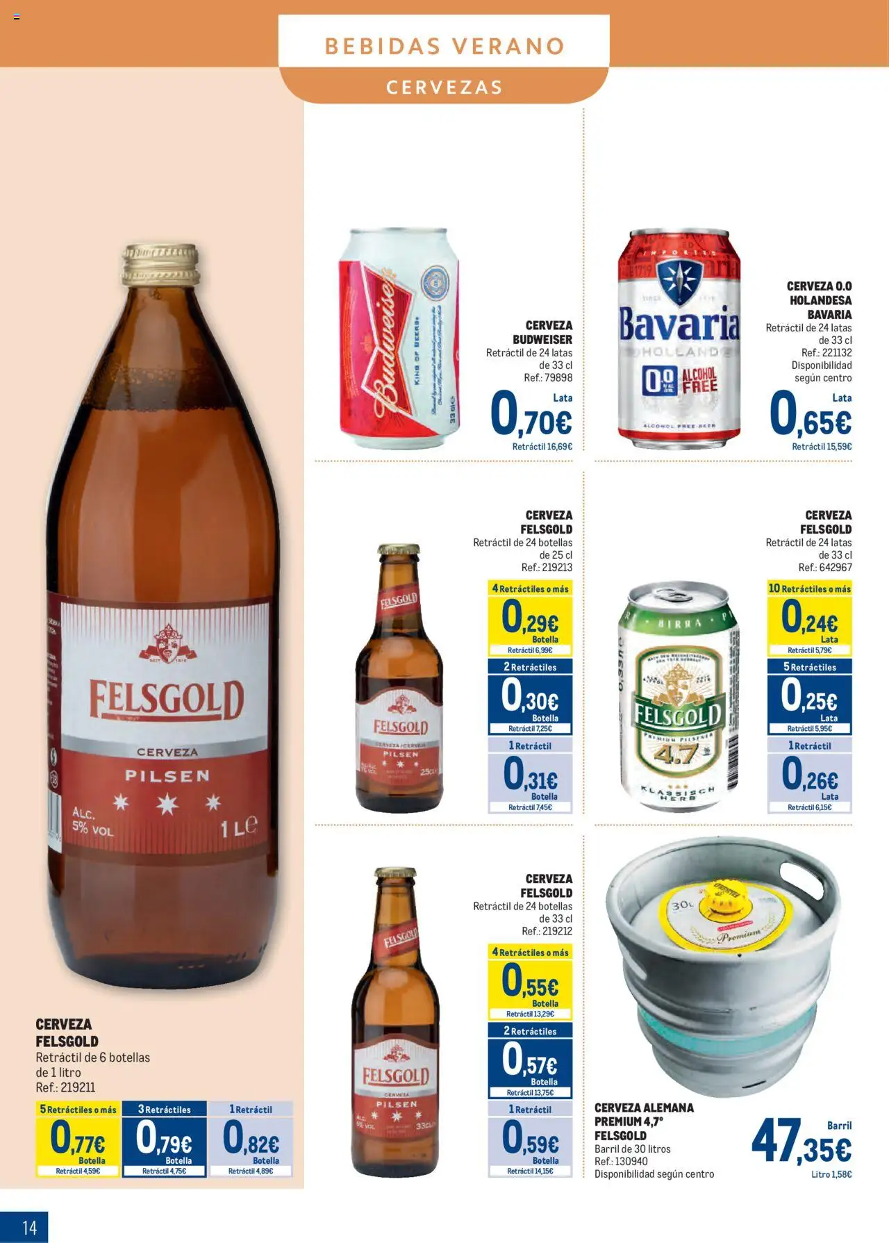 Makro - Bebidas Especial Verano Norte │ válido desde el 04.08.2025 | Página: 14 | Productos: Queso, Cerveza