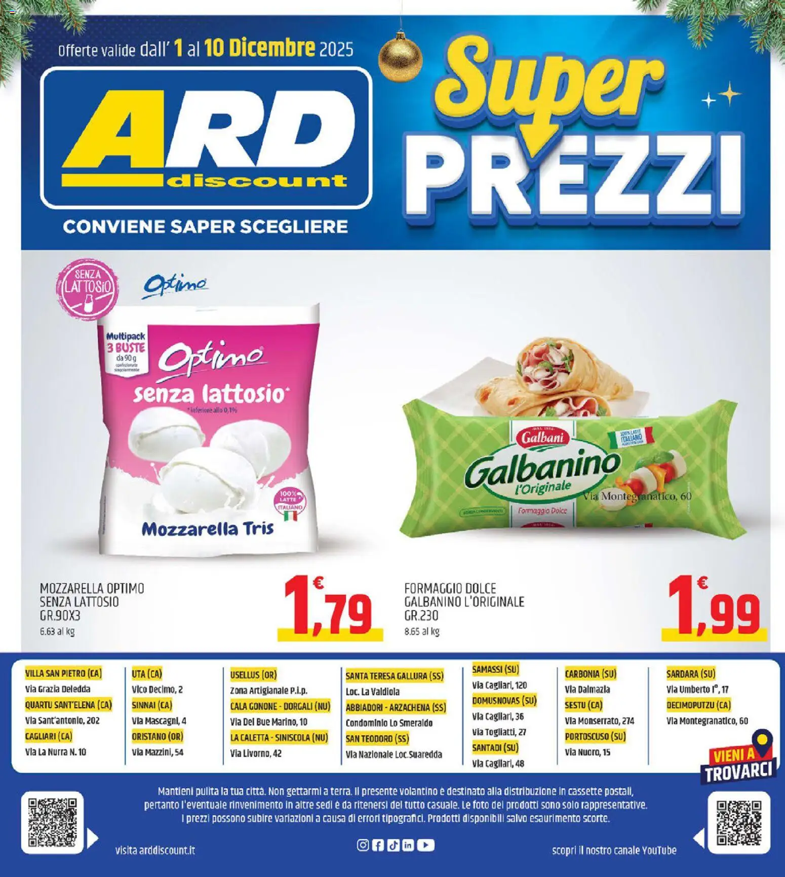Volantino ARD Discount del 01.12.2025 | Pagina: 20 | Prodotti: Mozzarella, Latte, Formaggio