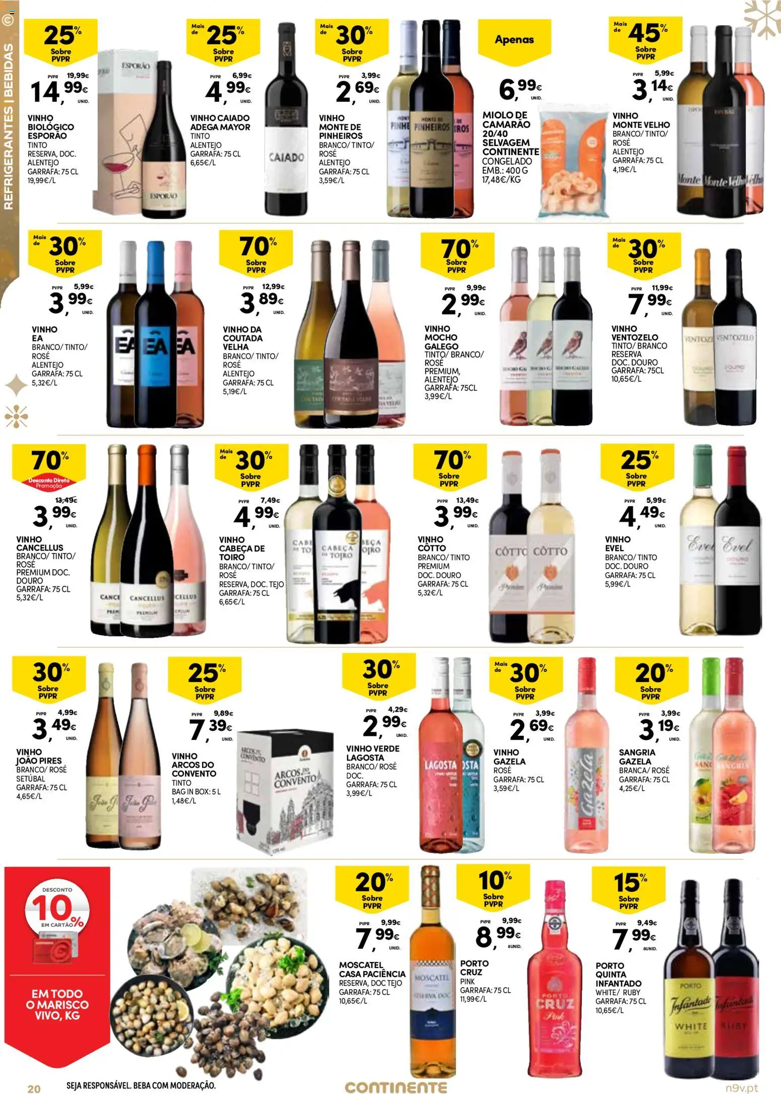 Continente - Açores: Fim de Ano │ válido de 26.12.2025 | Página: 20 | Produtos: Lagosta, Camarão, Vinho