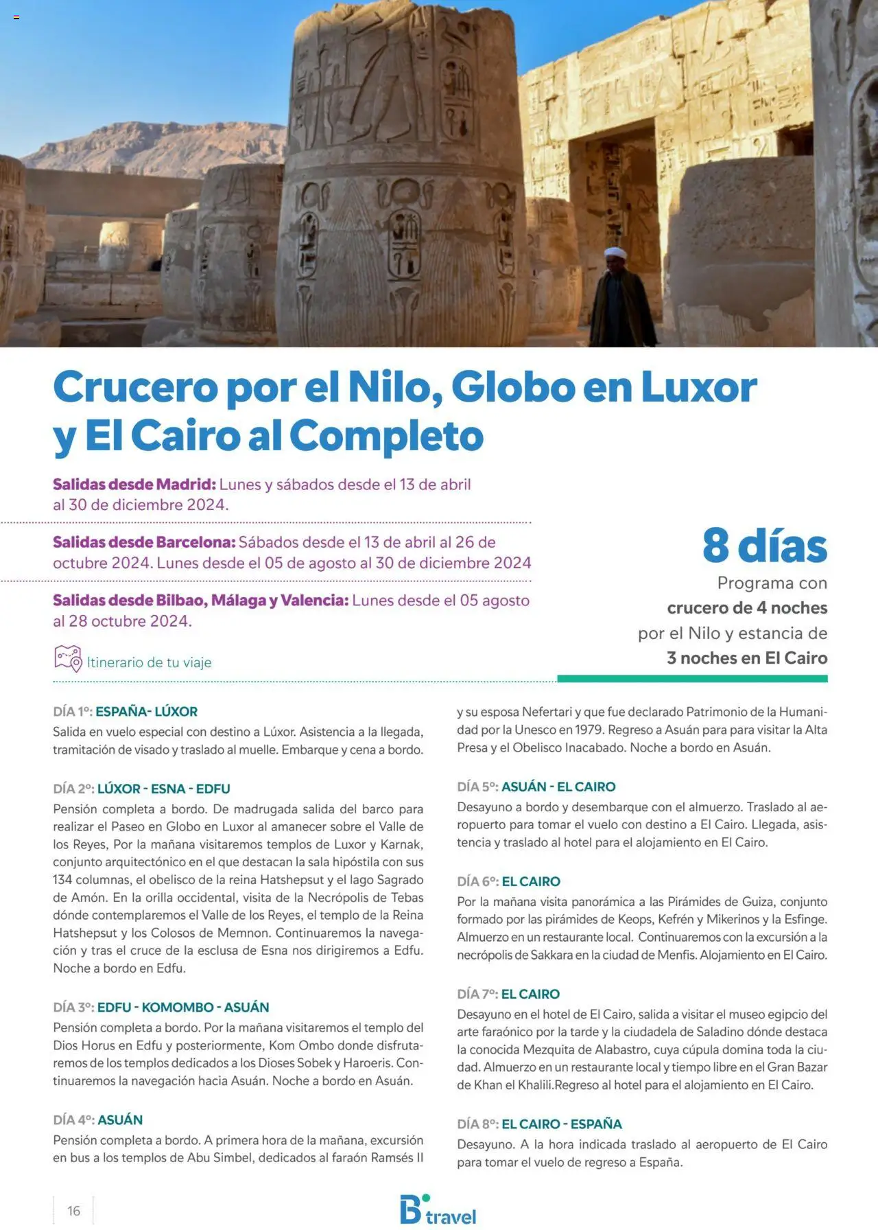 B the travel brand Egipto │ válido desde el 15.04.2024 | Página: 16 | Productos: Navegación