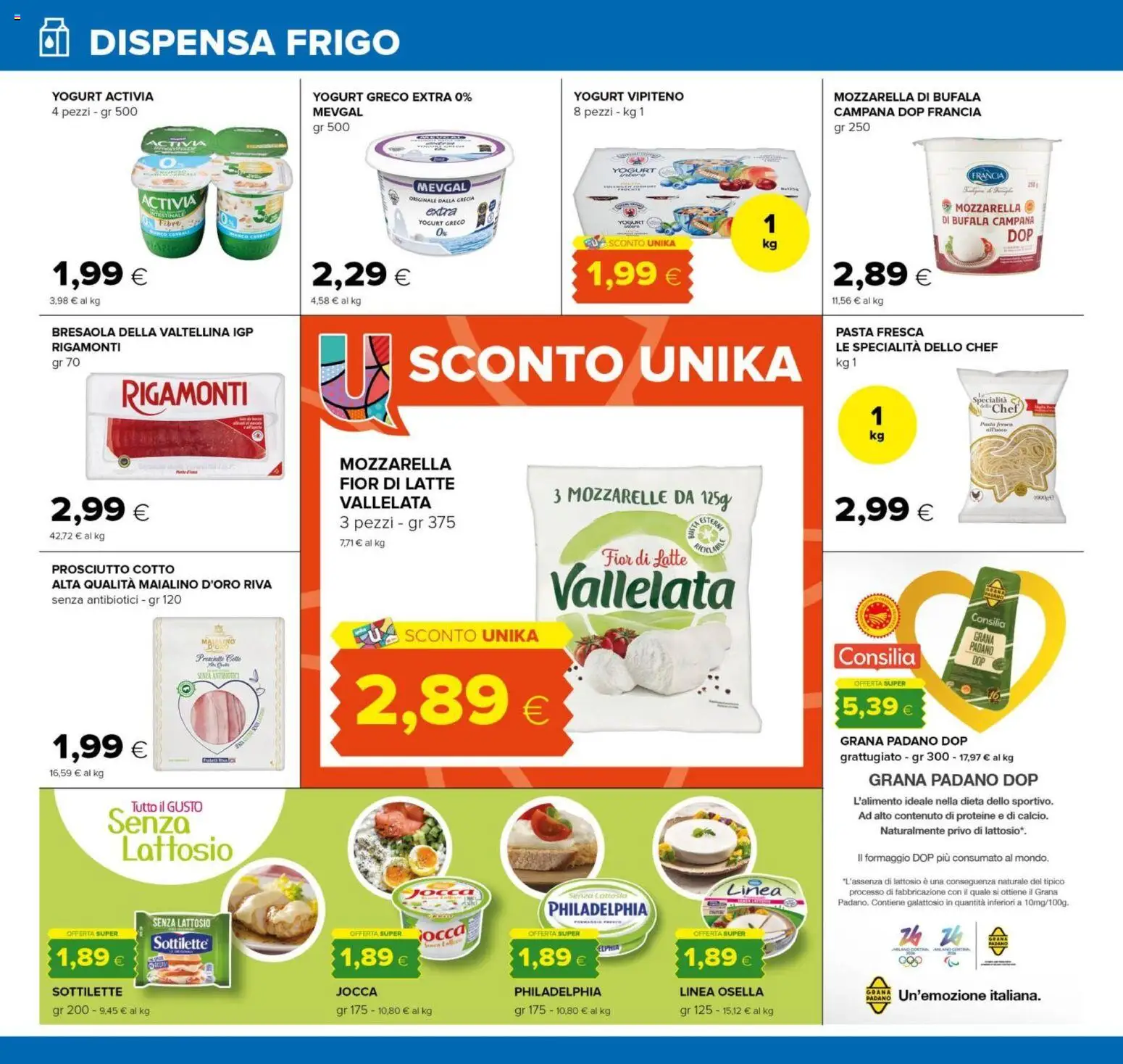 Volantino Oasi del 06.11.2025 | Pagina: 10 | Prodotti: Latte, Formaggio, Prosciutto, Grana Padano