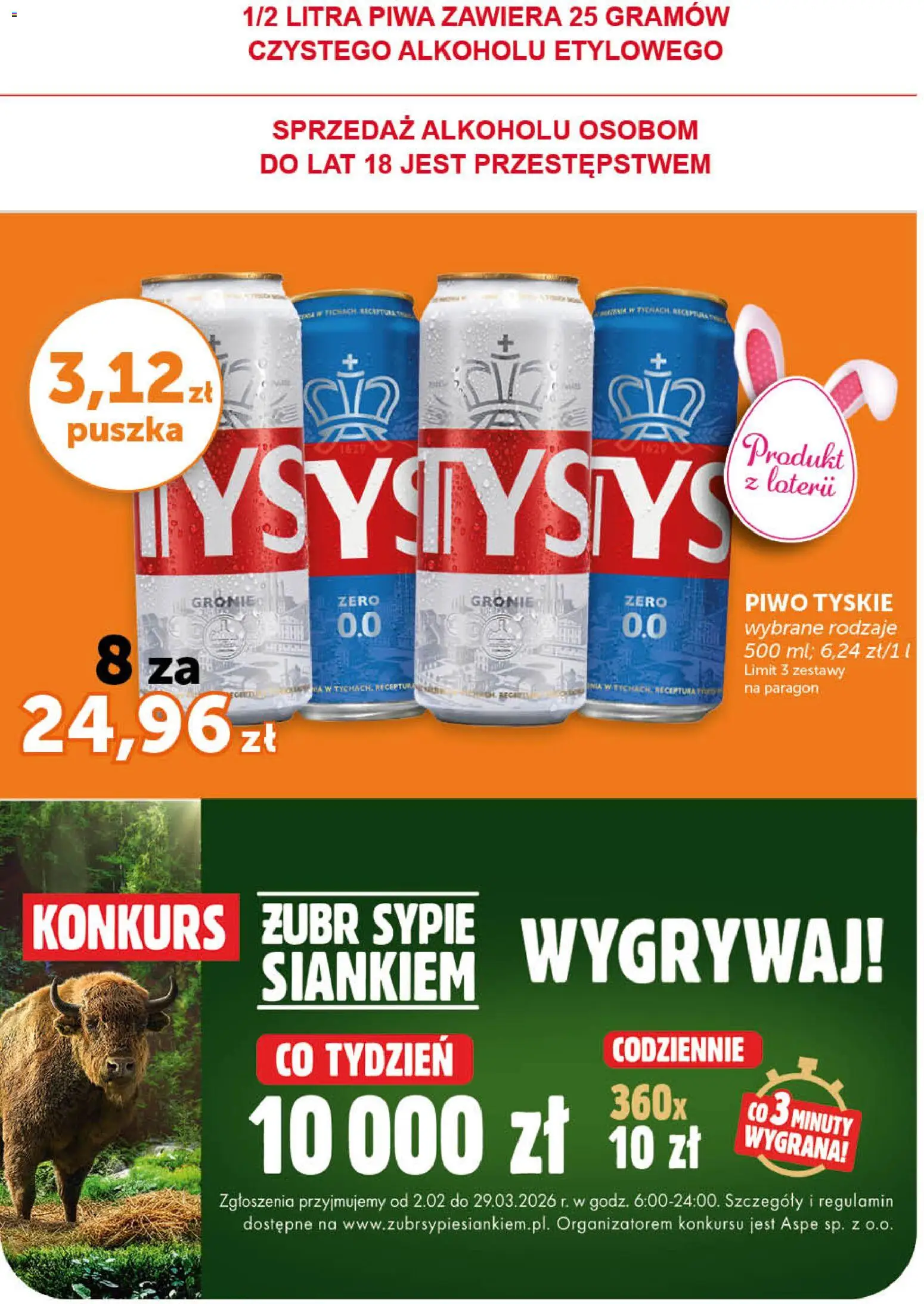 Groszek gazetka - Market od 19.03.2026 | Strona: 3 | Produkty: Tyskie, Piwo