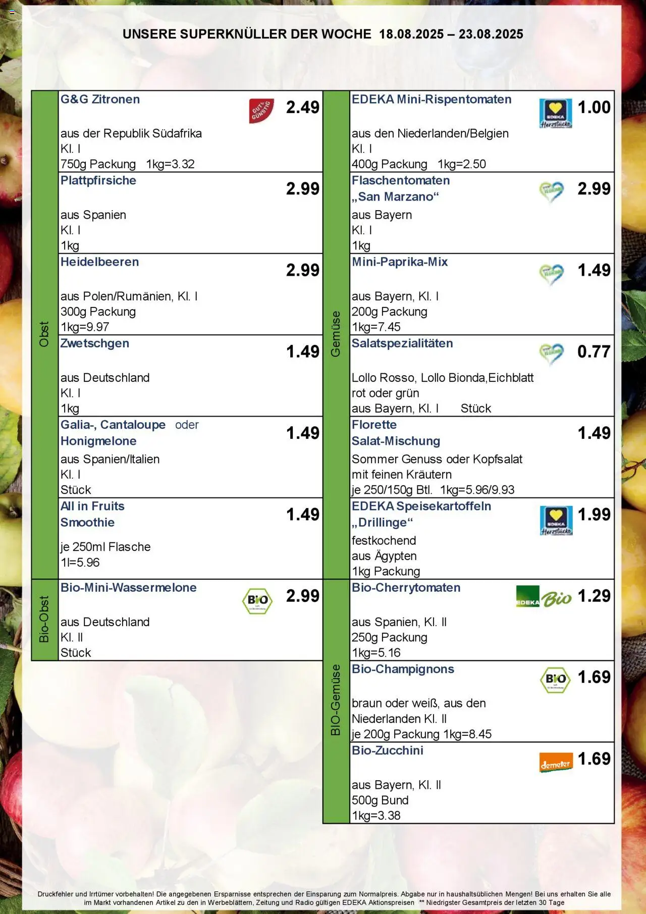 Simmel - Bayern - gültig ab dem 18.08.2025 | Seite: 8 | Produkte: Heidelbeeren, Obst, Zitronen, Radio
