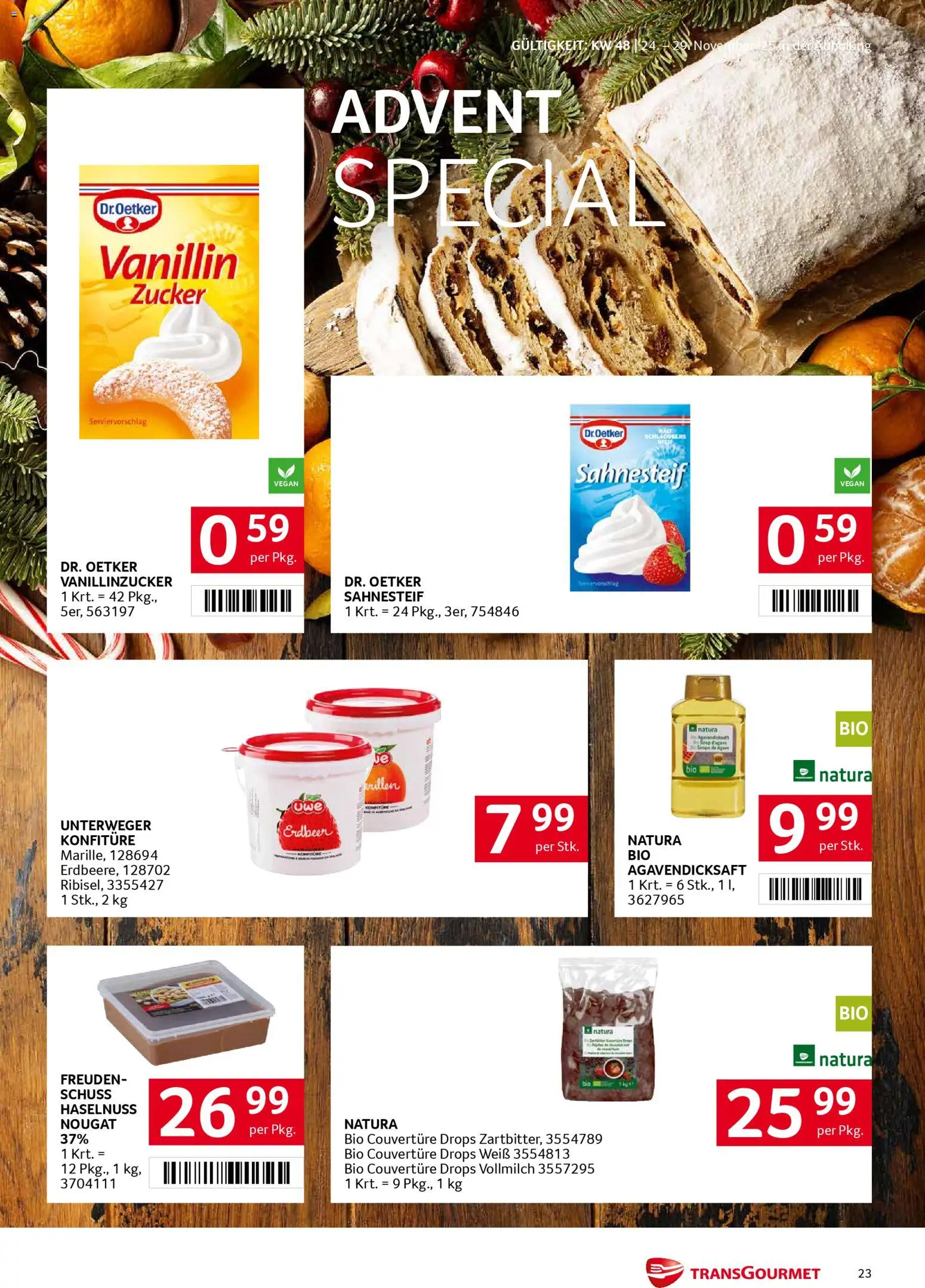 Transgourmet Flugblatt gültig ab 24.11.2025 | Seite: 23 | Produkte: Zucker