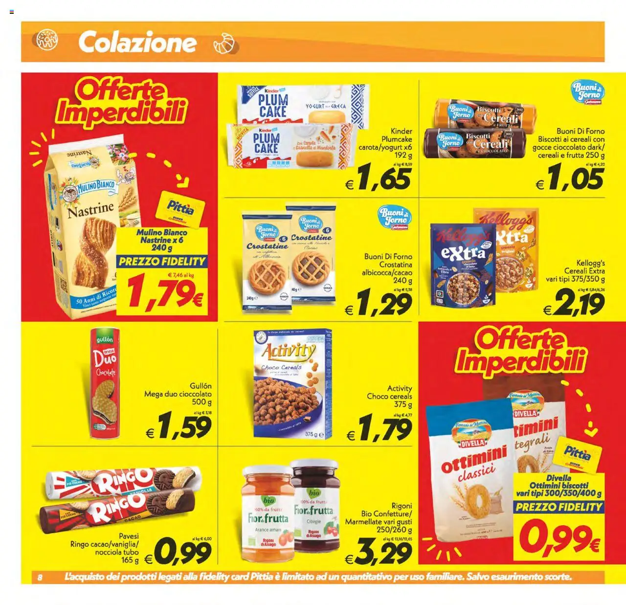 Volantino SuperConveniente del 24.07.2025 | Pagina: 8 | Prodotti: Cereali, Biscotti, Cacao, Forno