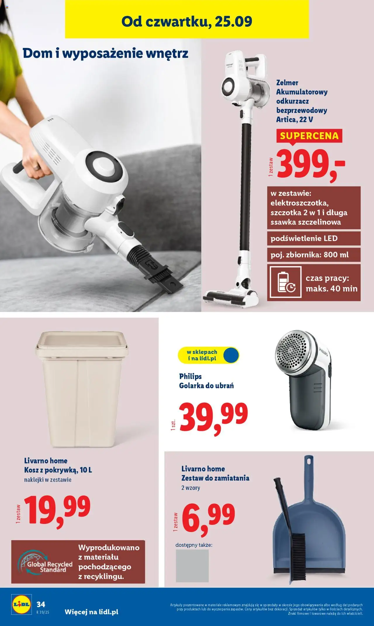 Lidl Katalog od 22.09.2025 | Strona: 40 | Produkty: Odkurzacz, Cleaner, Golarka, Szczotka