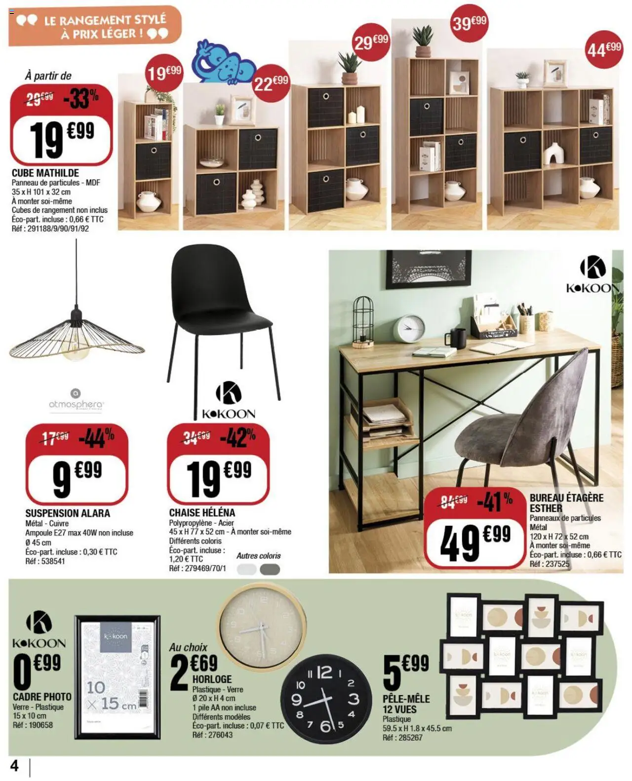  | Page: 4 | Produits: Bureau, Suspension, Étagère, Cadre