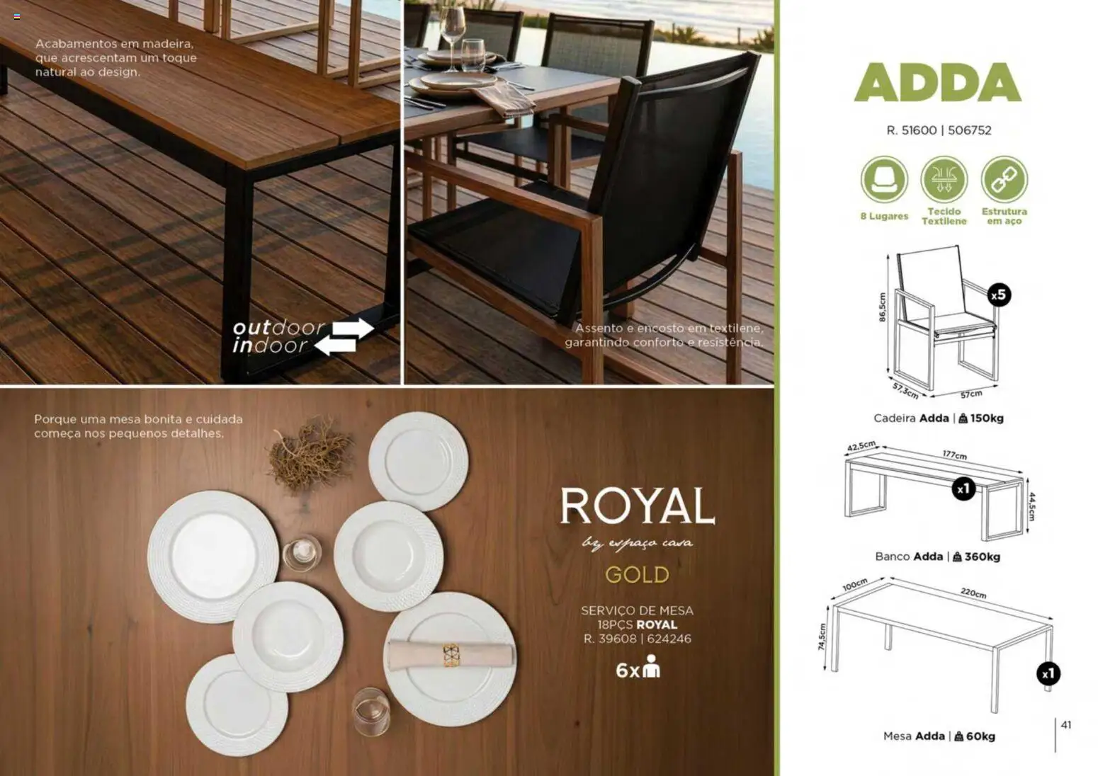 Espaço Casa folheto Ar Livre 2026 │ válido de 07.03.2026 | Página: 41 | Produtos: Banco, Mesa, Cadeira