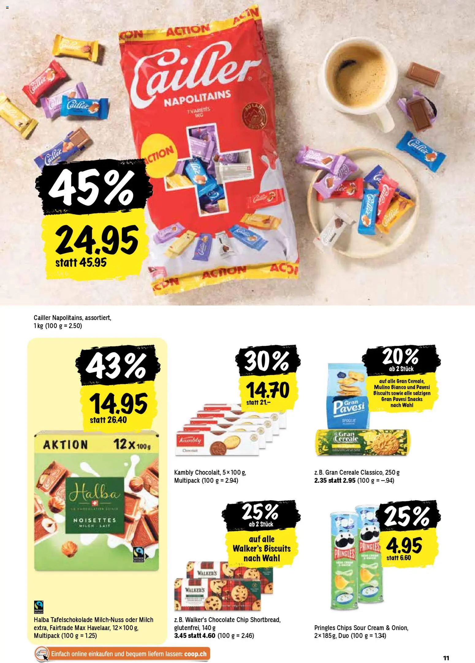 Coop Aktionen – gültig ab 13.11.2025 | Seite: 11 | Produkte: Milch, Chips