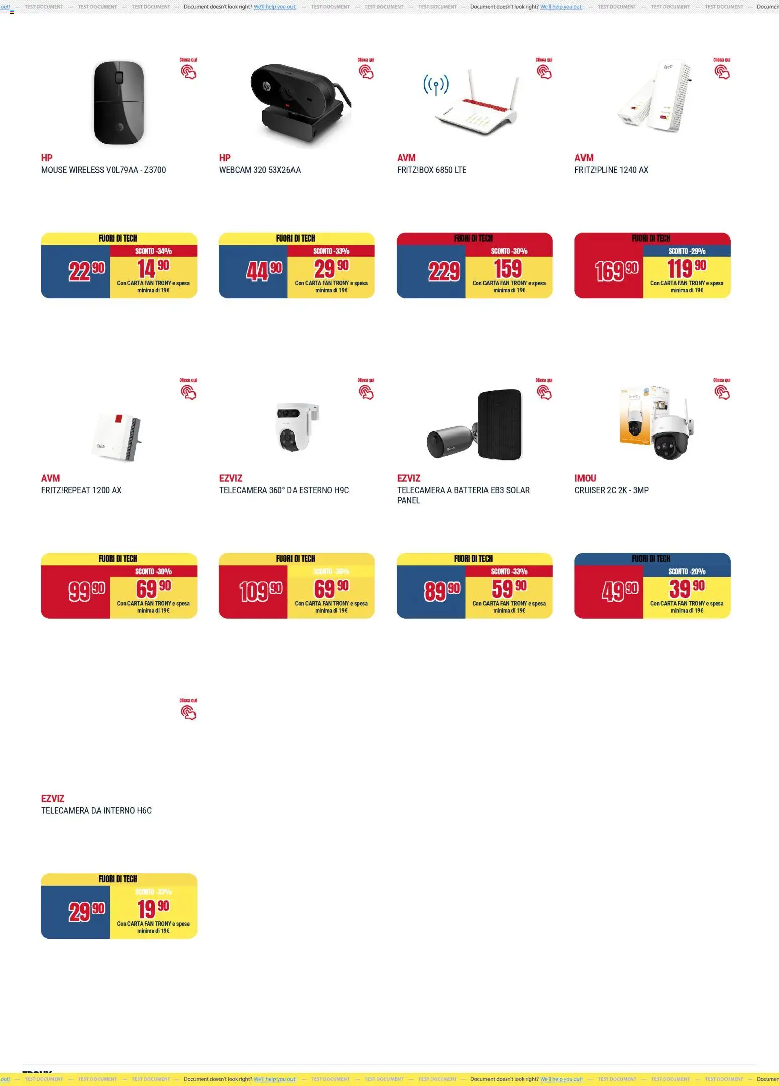 Volantino Trony del 19.02.2026 | Pagina: 7 | Prodotti: Webcam, Mouse, Fan, Batteria