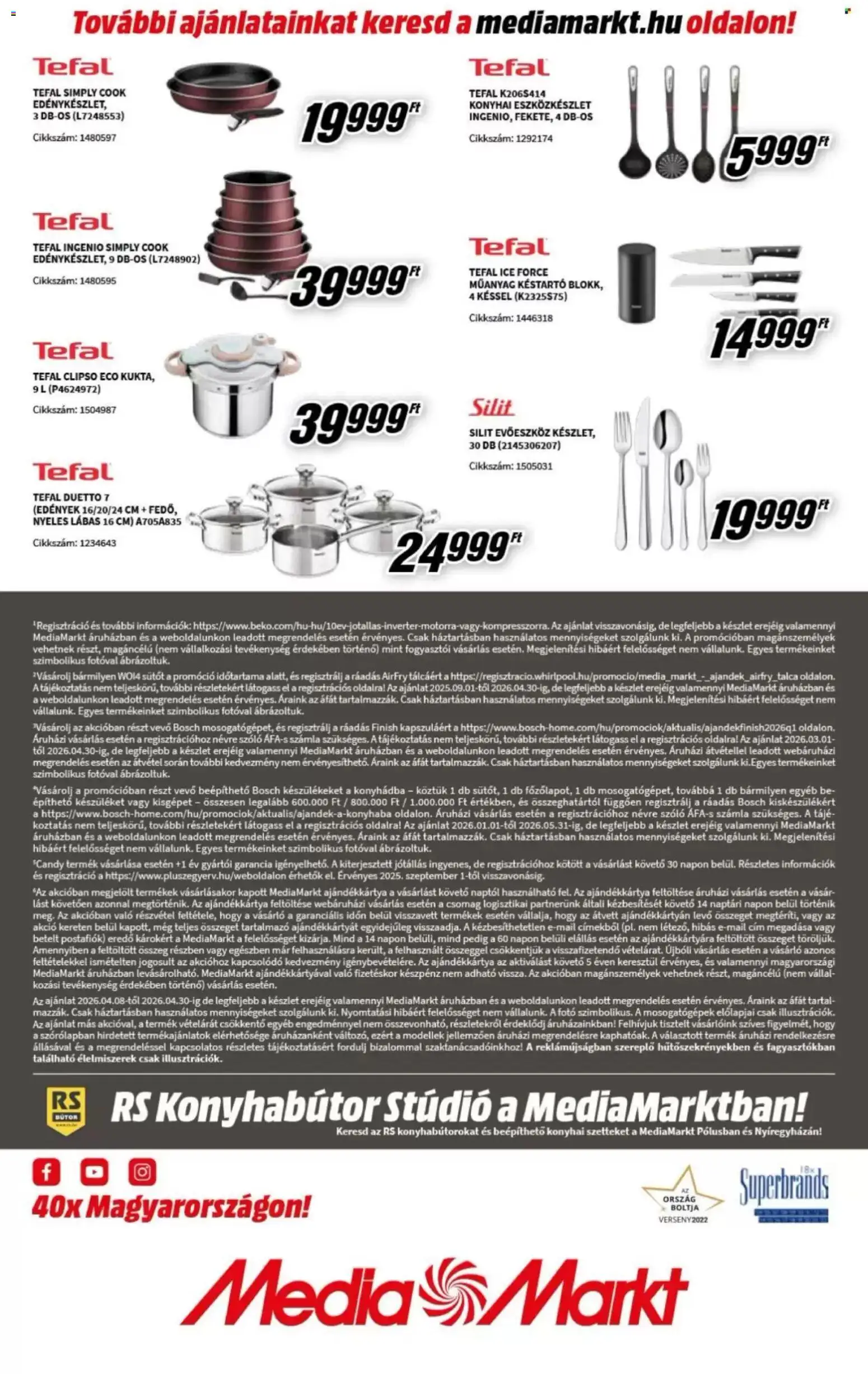 Media Markt akciós ujság - amely érvényes a következő dátumtól: 08.04.2026 | Oldal: 16 | Termékek: Szőlő, Evőeszköz, Tefal, Konyhabútor