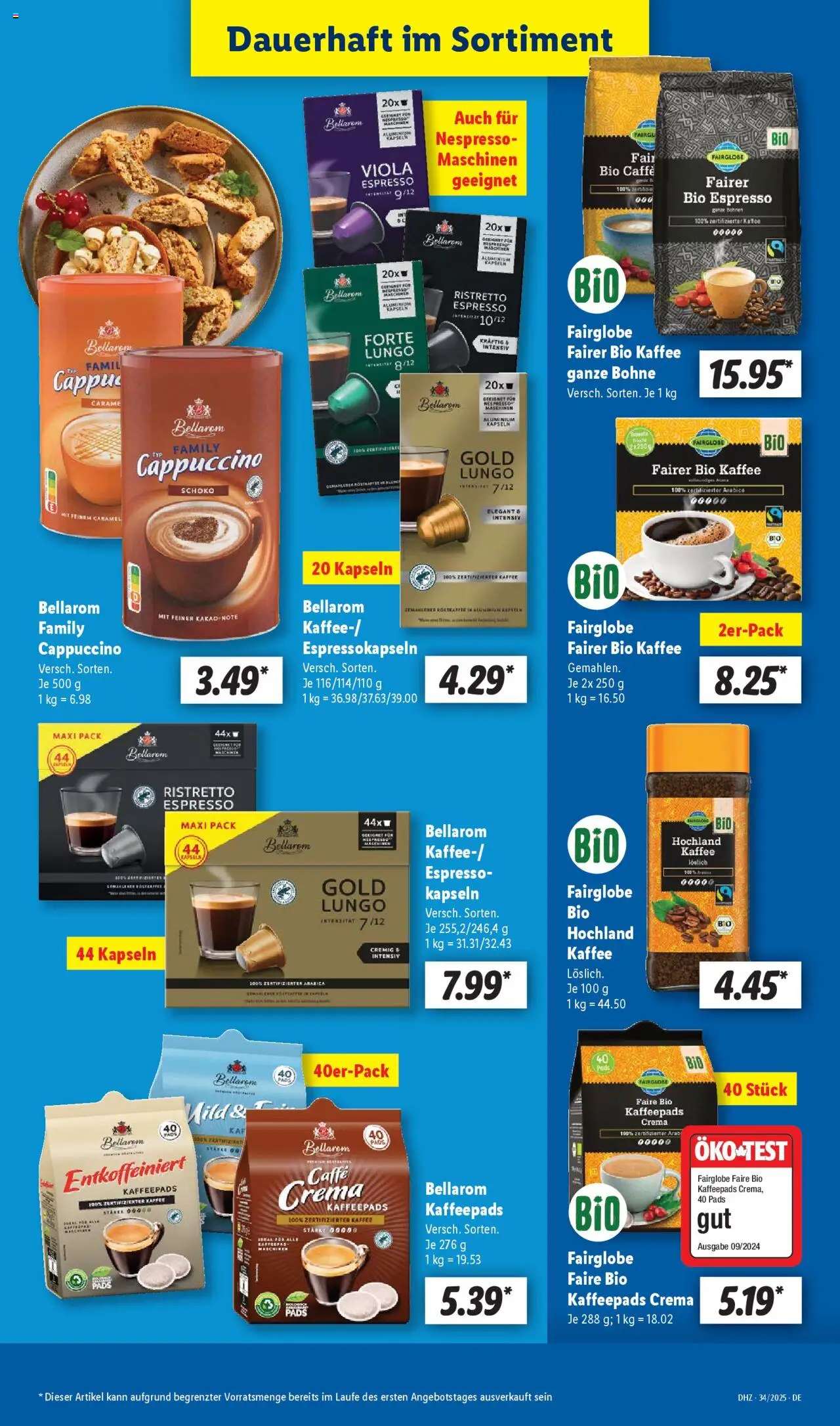 Lidl Prospekt Zossen	 - gültig ab dem 18.08.2025 | Seite: 15 | Produkte: Kaffeepads, Kaffee