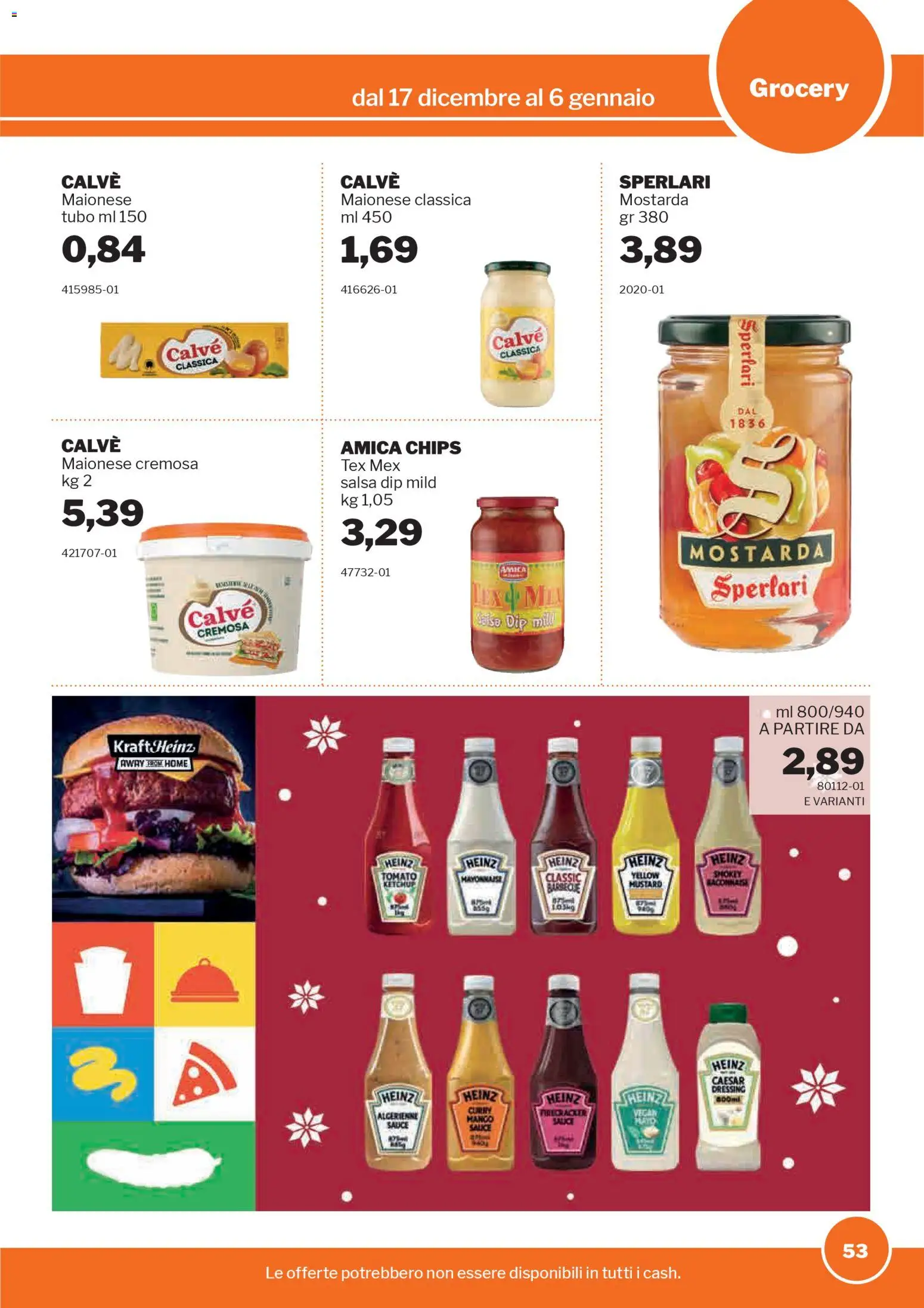 Volantino Sogegross del 17.12.2025 | Pagina: 53 | Prodotti: Ketchup, Maionese, Salsa, Tubo