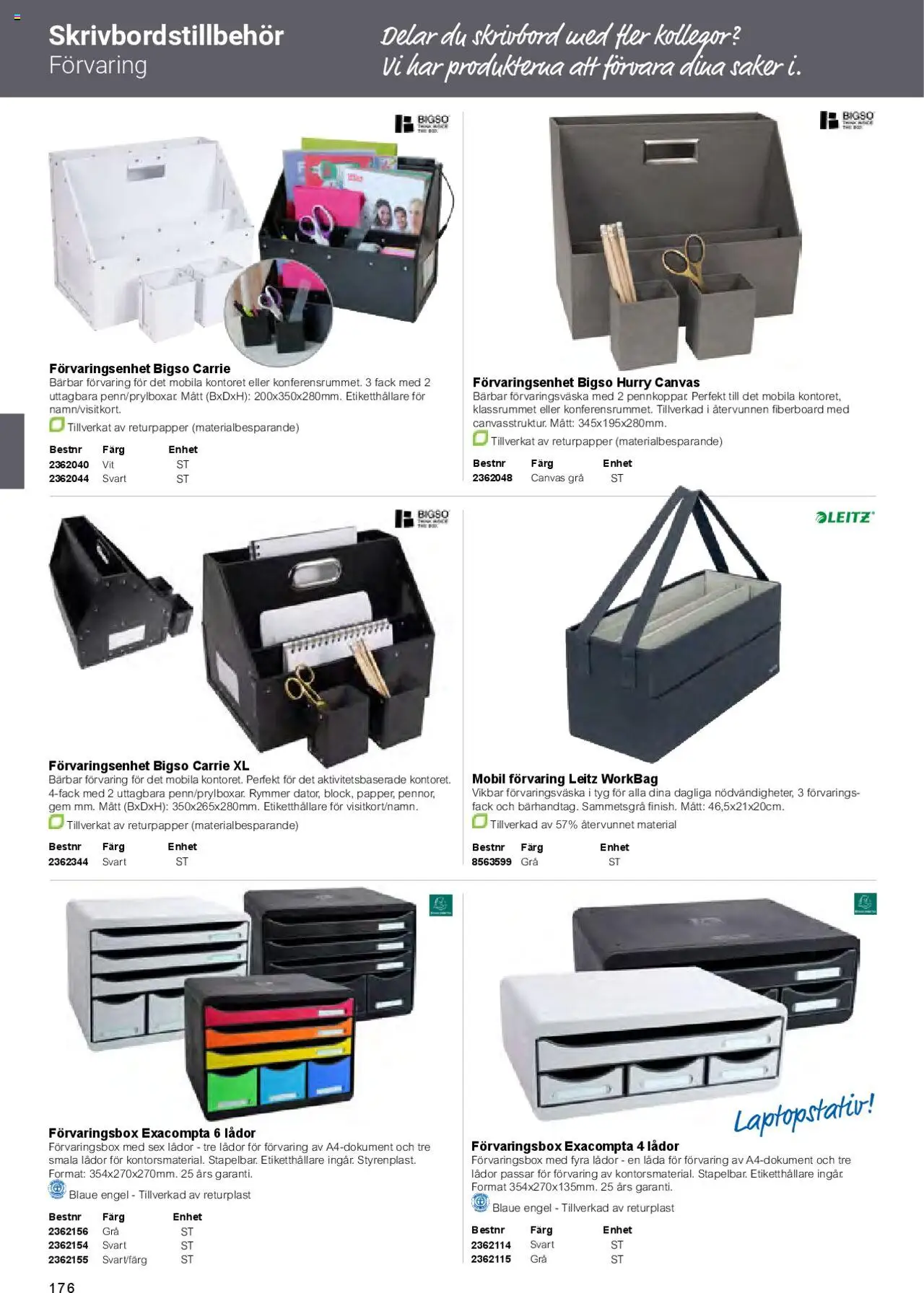 Office Depot reklamblad aktuell från 01.02.2025 | Sida: 178 | Produkter: Gem, Skrivbord, Låda