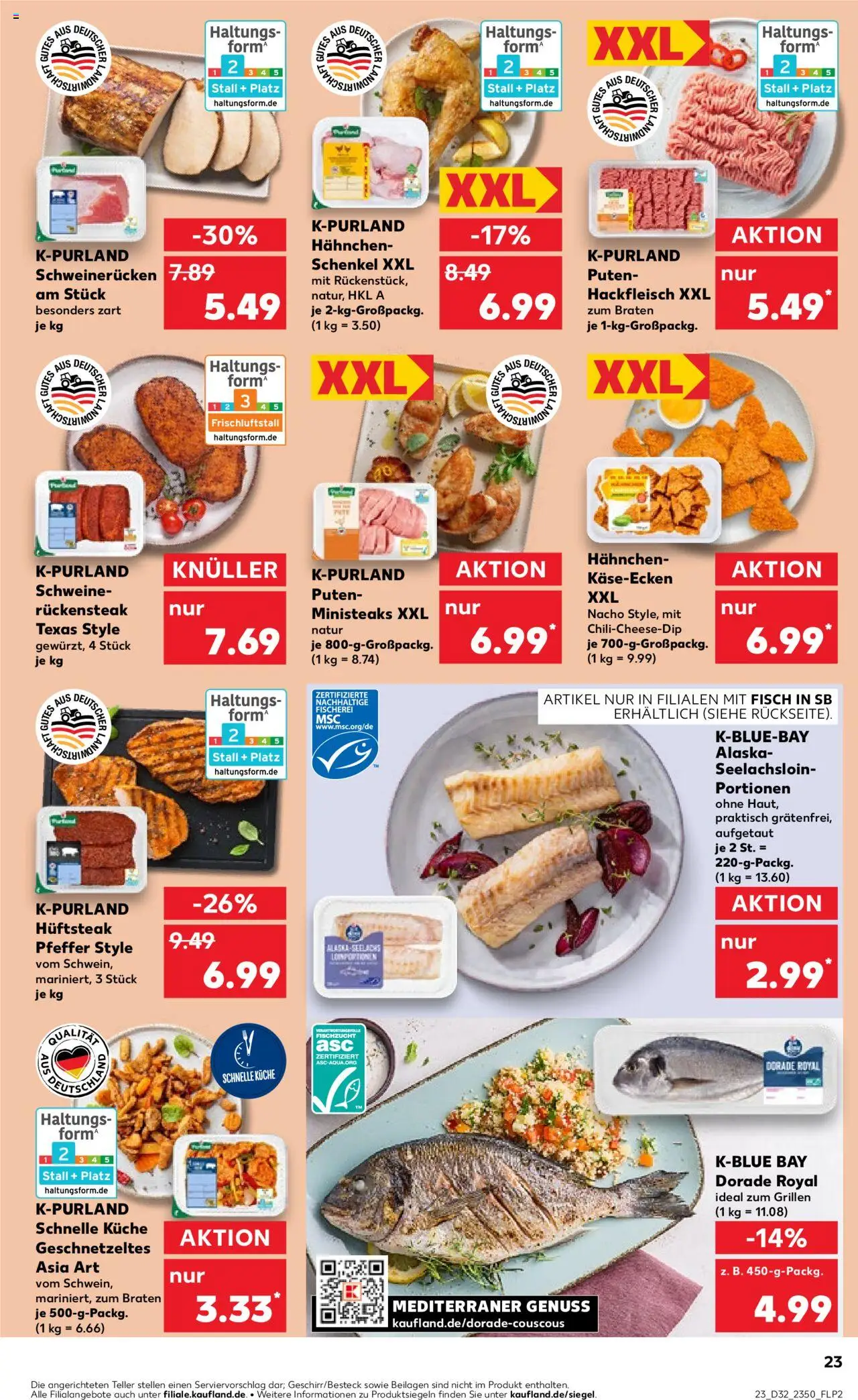 Kaufland prospekt Völklingen	 - gültig ab dem 07.08.2025 | Seite: 23 | Produkte: Dorade, Hahnchen, Fisch, Pfeffer