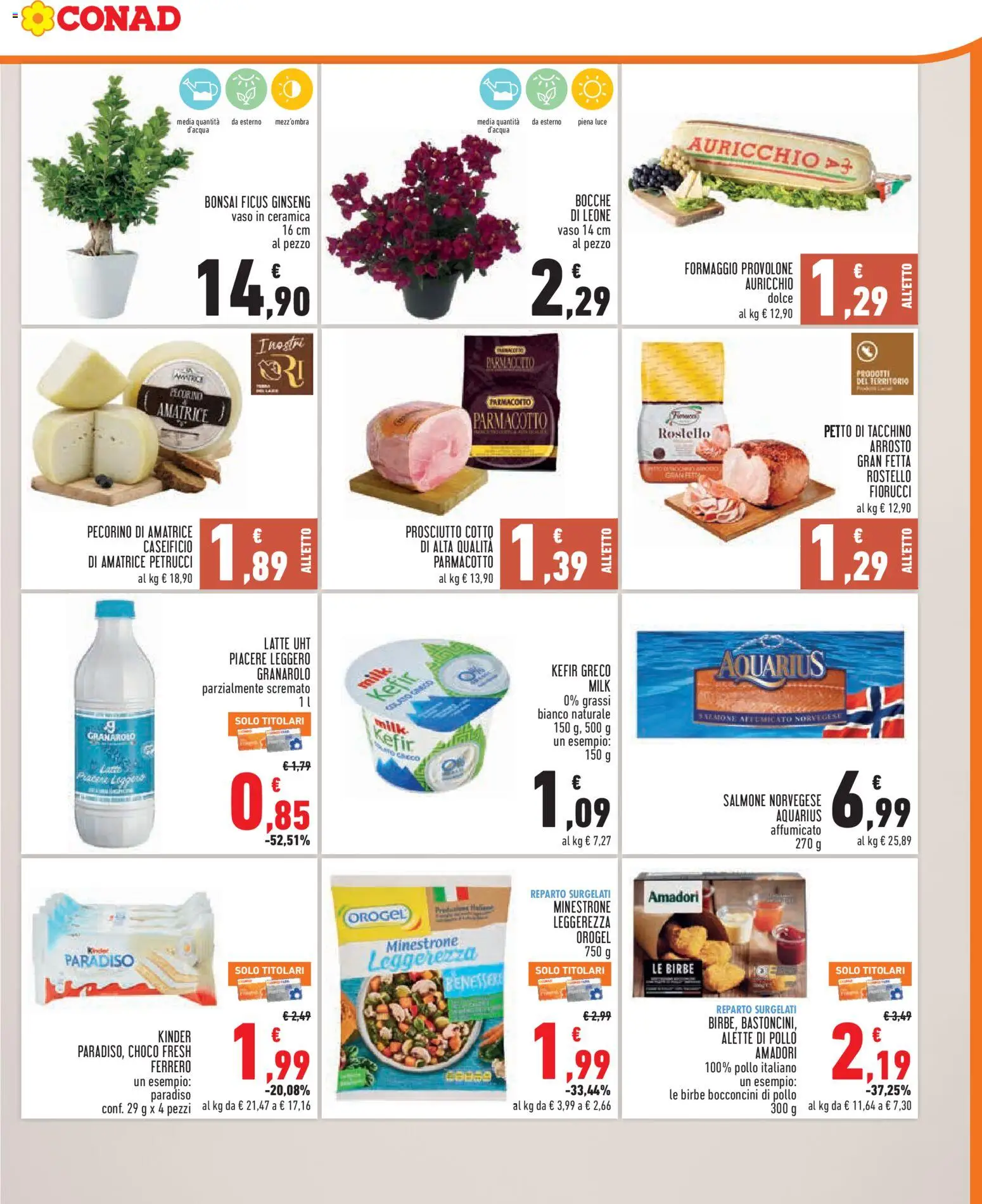 Volantino Conad del 18.03.2026 | Pagina: 3 | Prodotti: Salmone, Nuggets, Tacchino, Latte