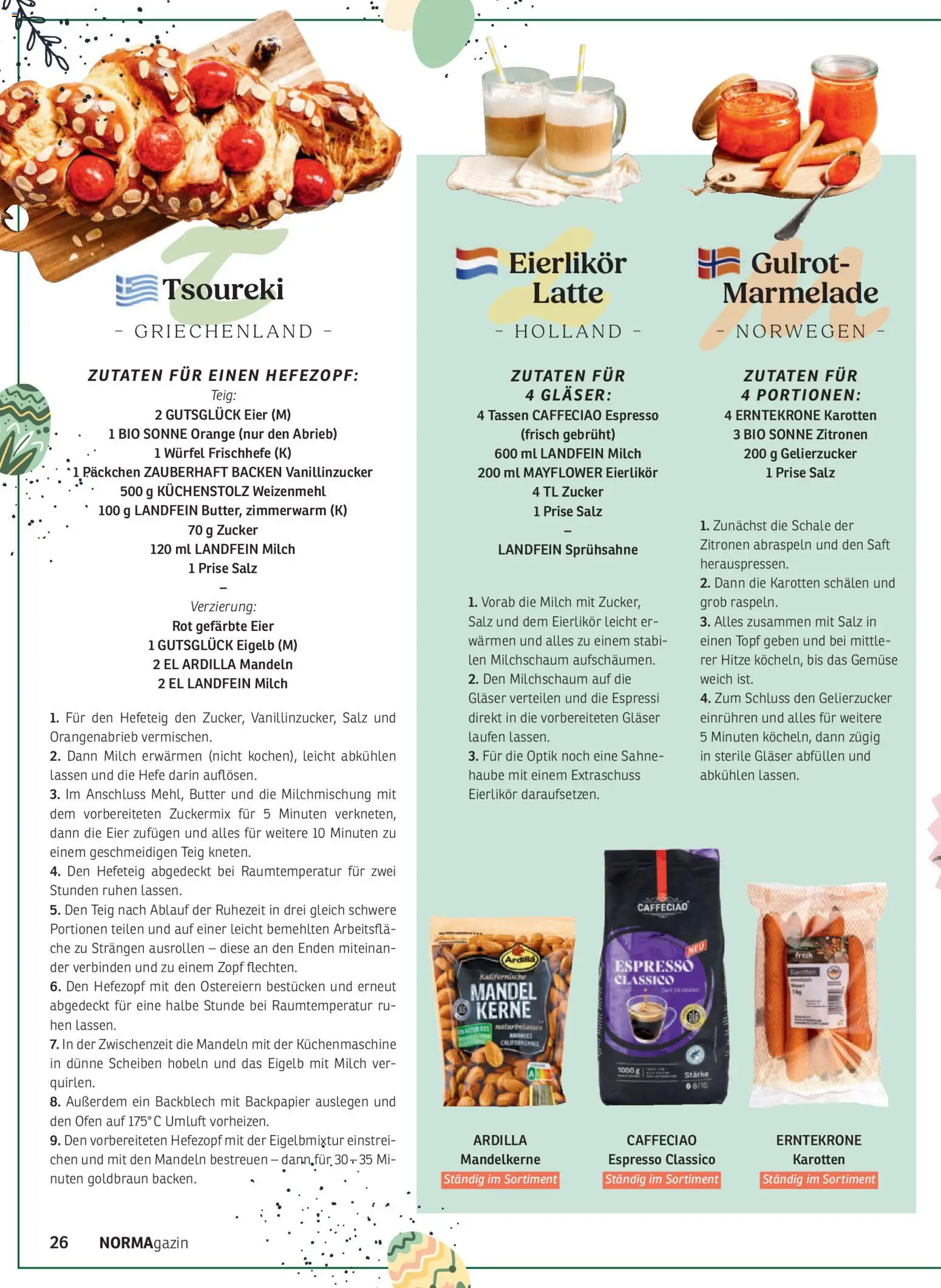 Norma NORMAgazin März/April 2026 – gültig ab 01.03.2026 | Seite: 26 | Produkte: Ofen, Milch, Eier, Gemüse