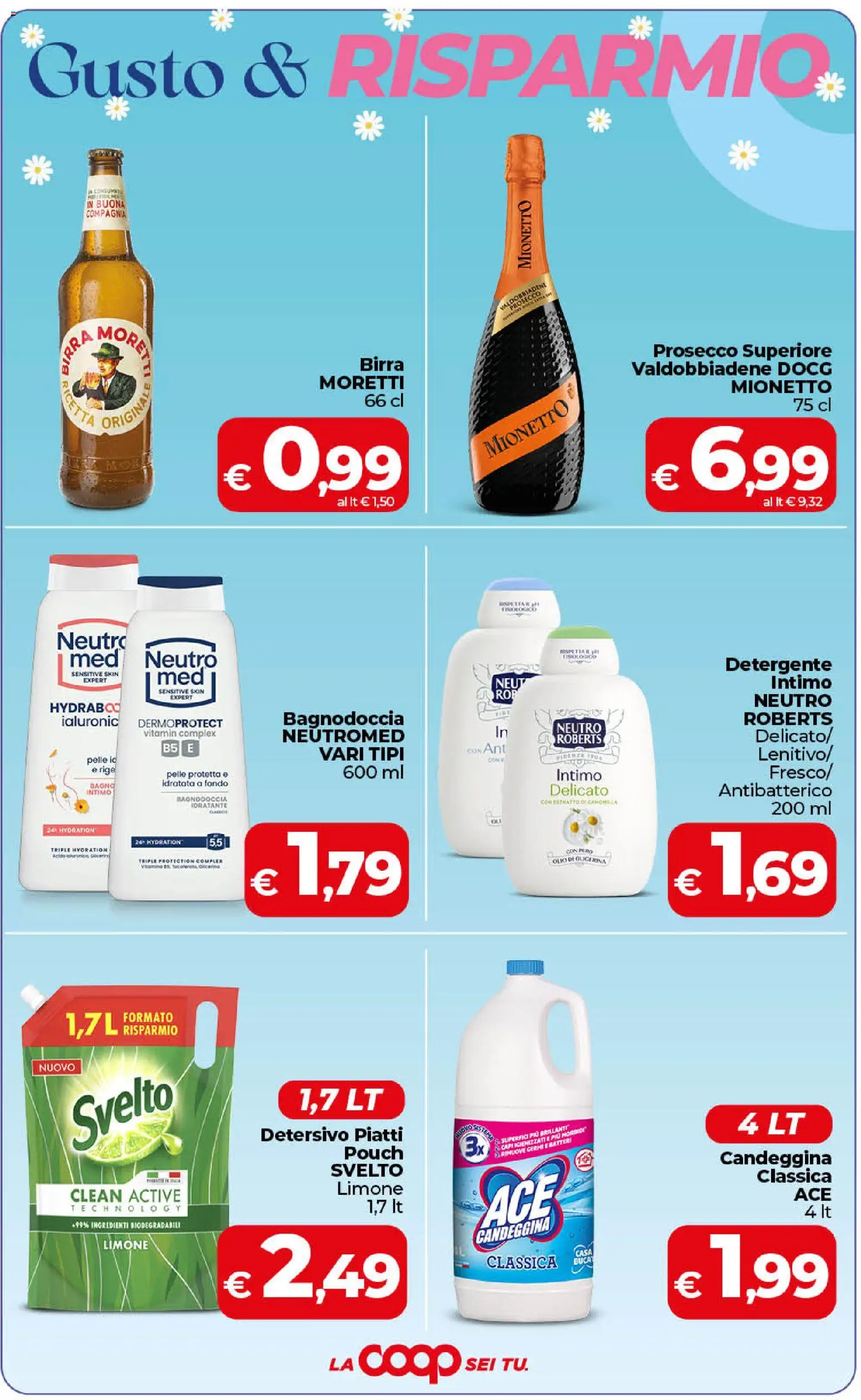 Volantino COOP del 17.04.2026 | Pagina: 4 | Prodotti: Detergente, Intimo, Olio, Bagno