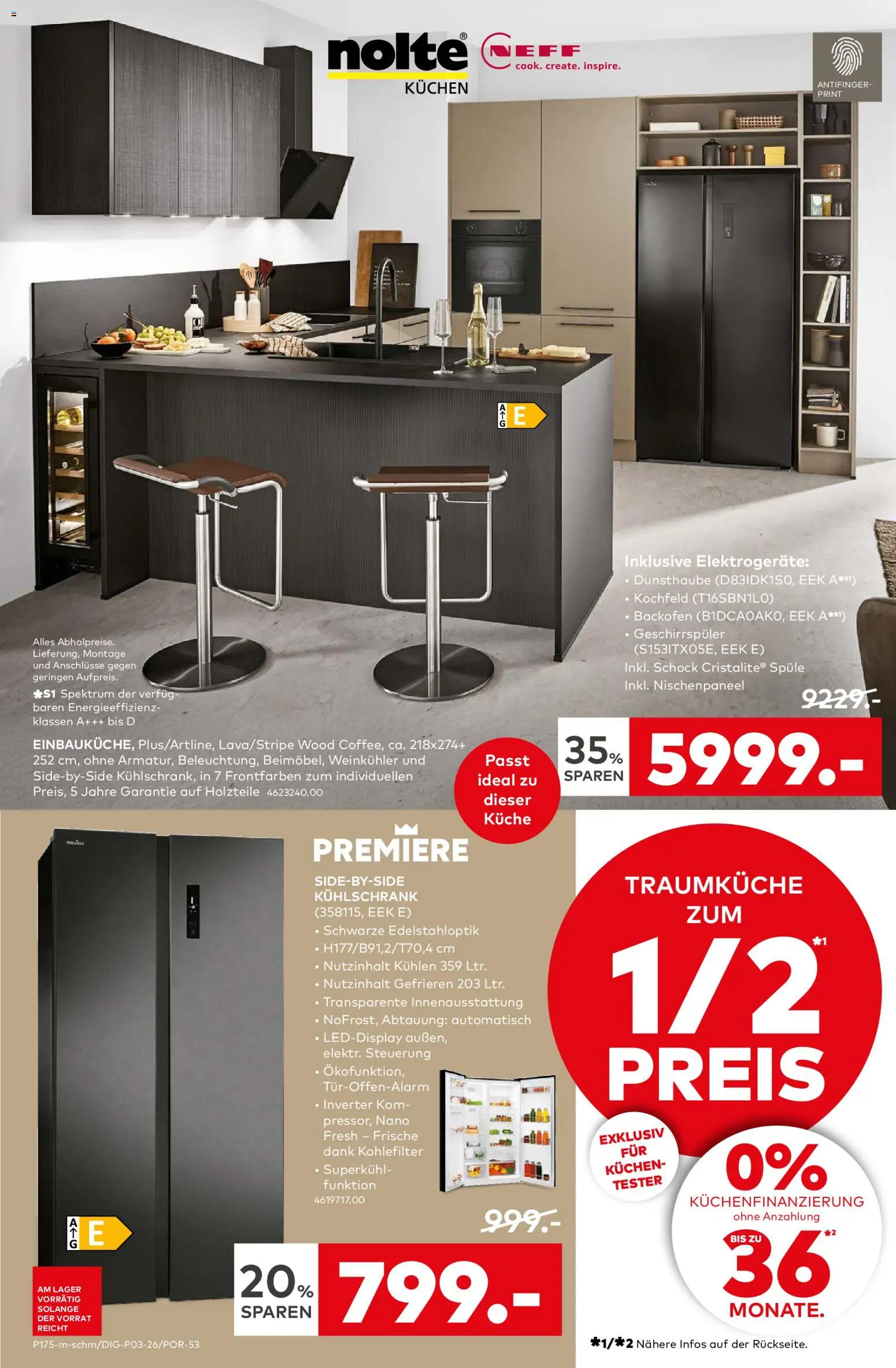 Porta! Küchentester gesucht: Jetzt bewerben und Küche zum halben Preis sichern - Bad Vilbel-Dortelweil – gültig ab 05.01.2026 | Seite: 12 | Produkte: Geschirrspüler, Kühlschrank, Backofen, Kuchen