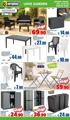 Anteprima del volantino Europlanet Casa volantino valido a partire dal 12.03.2026 | Pagina: 13 | Prodotti: Ripiano, Baule, Armadio, Sedia