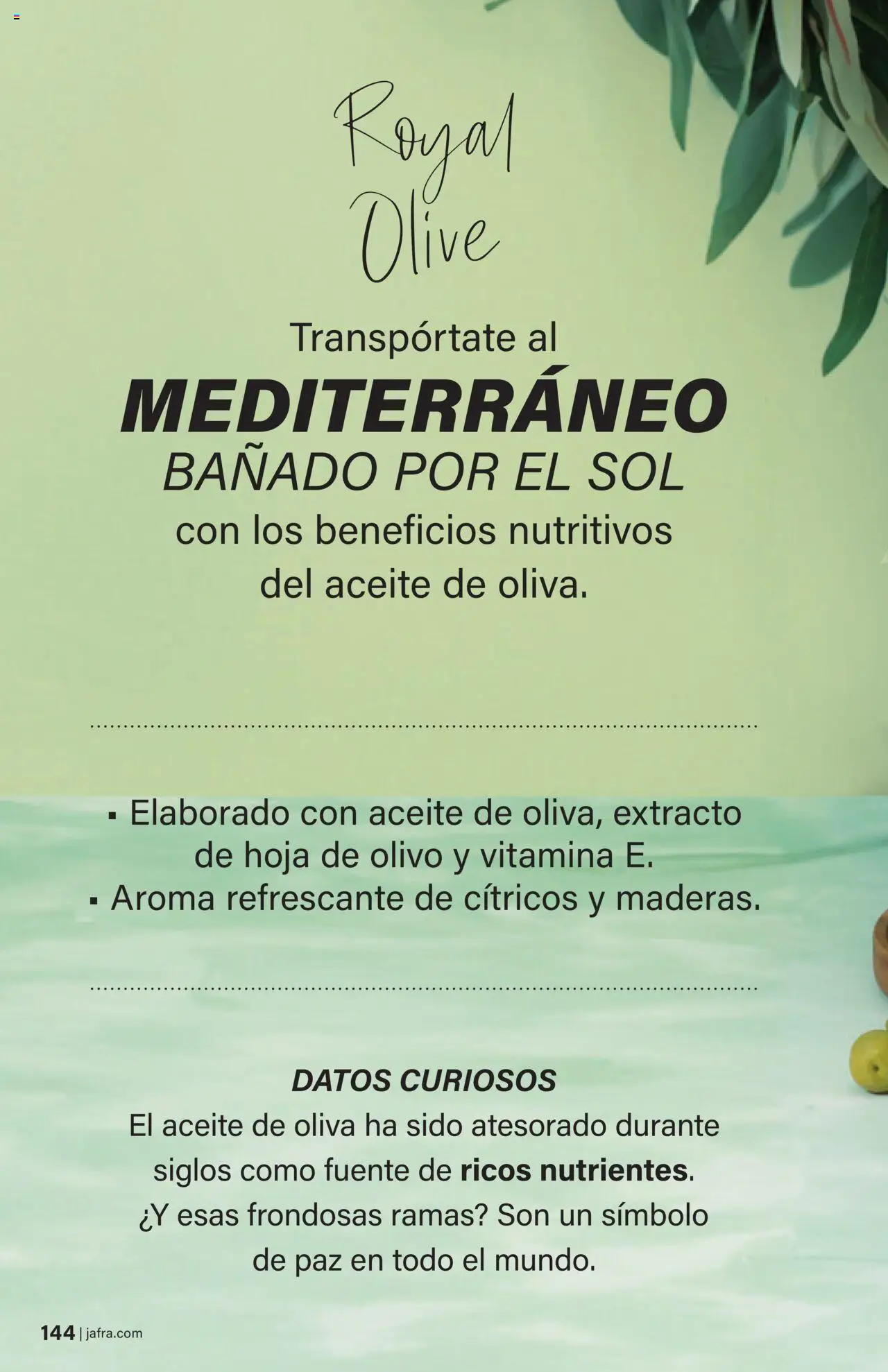 JAFRA folleto │ válido desde el 01.08.2025 | Página: 144 | Productos: Aceite, Aceite de oliva