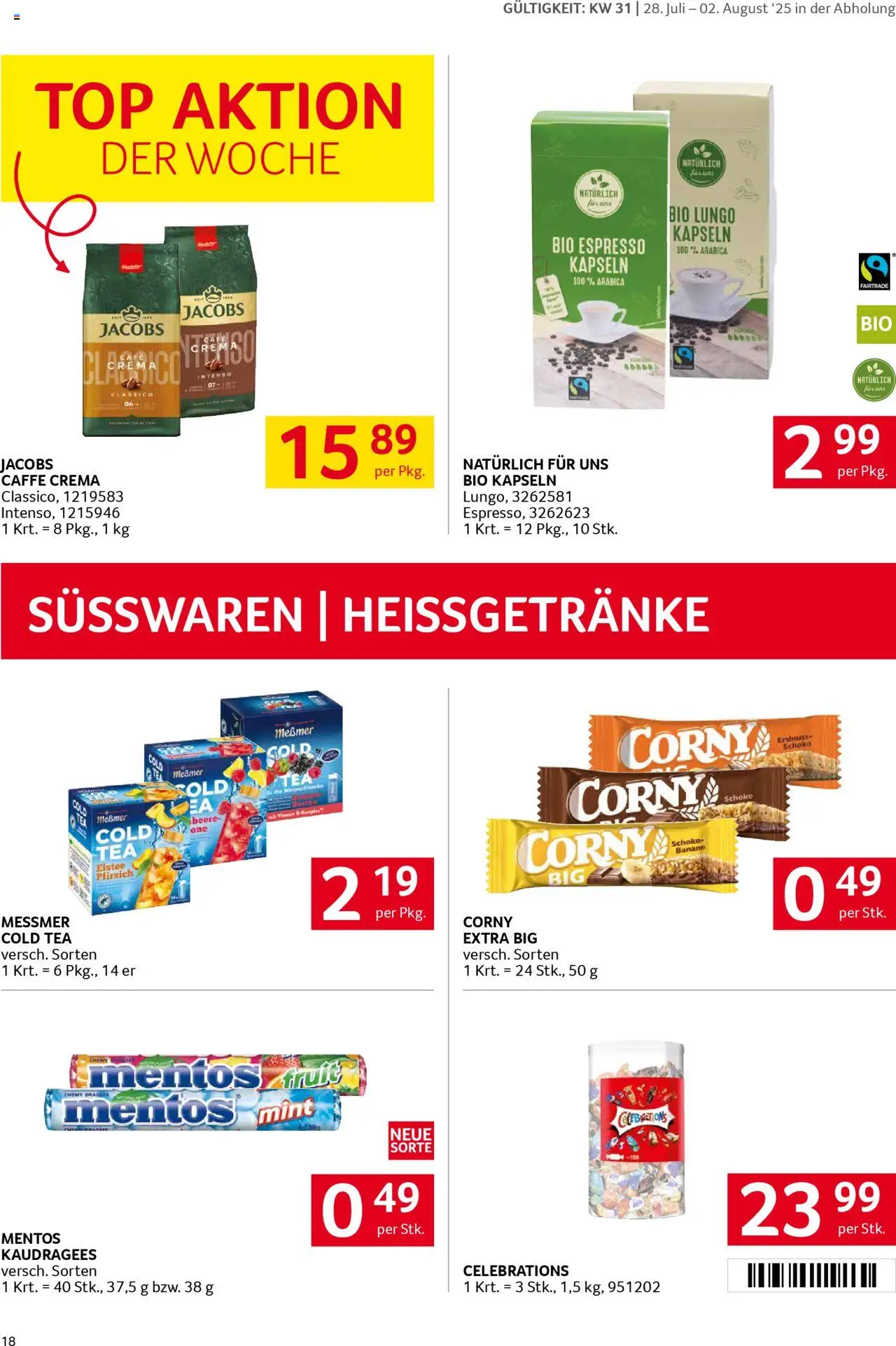 Transgourmet Flugblatt gültig ab 27.07.2025 | Seite: 18 | Produkte: Pfirsich
