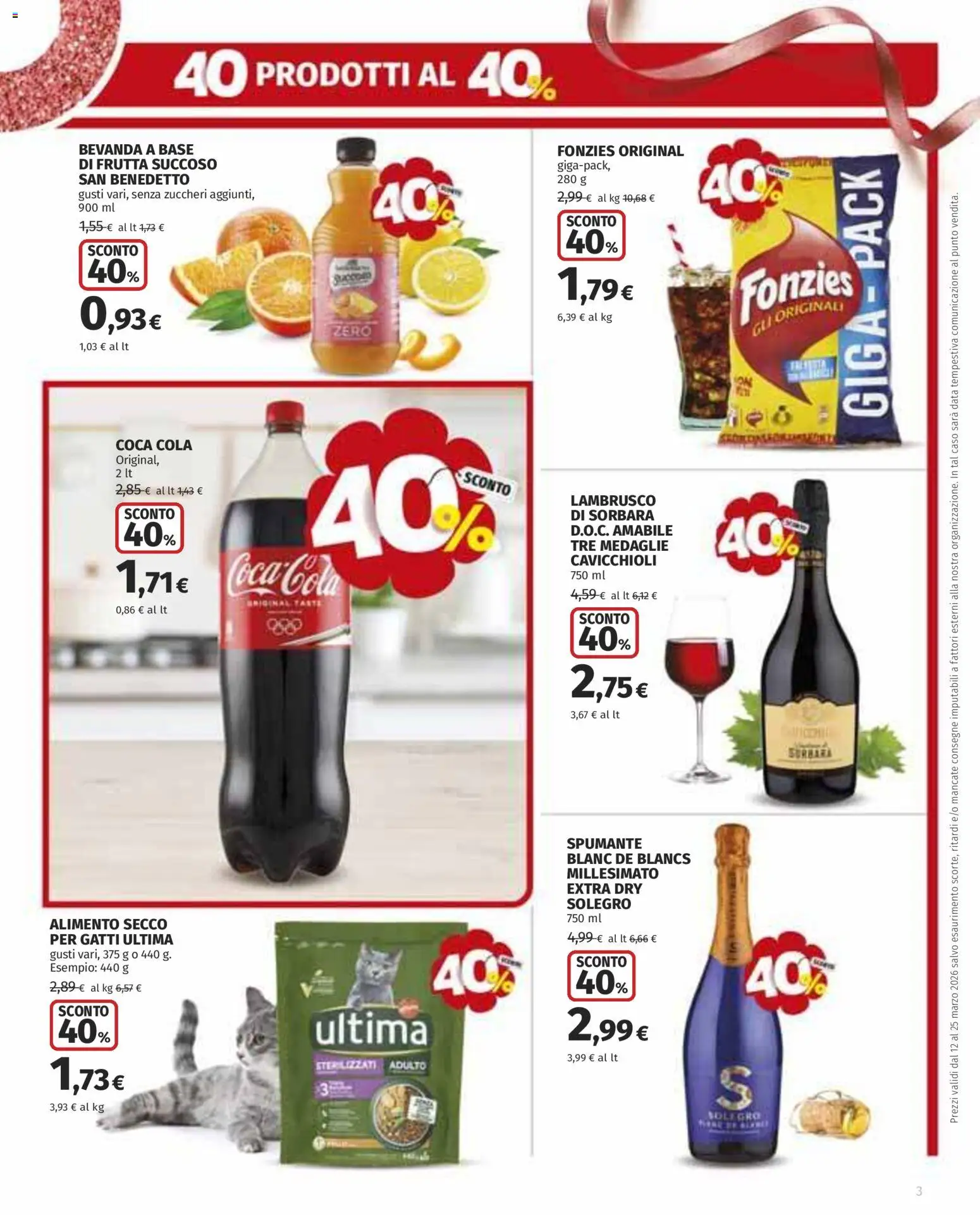 Volantino Ipercoop del 12.03.2026 | Pagina: 3 | Prodotti: Frutta, Data, Spumante, Coca Cola