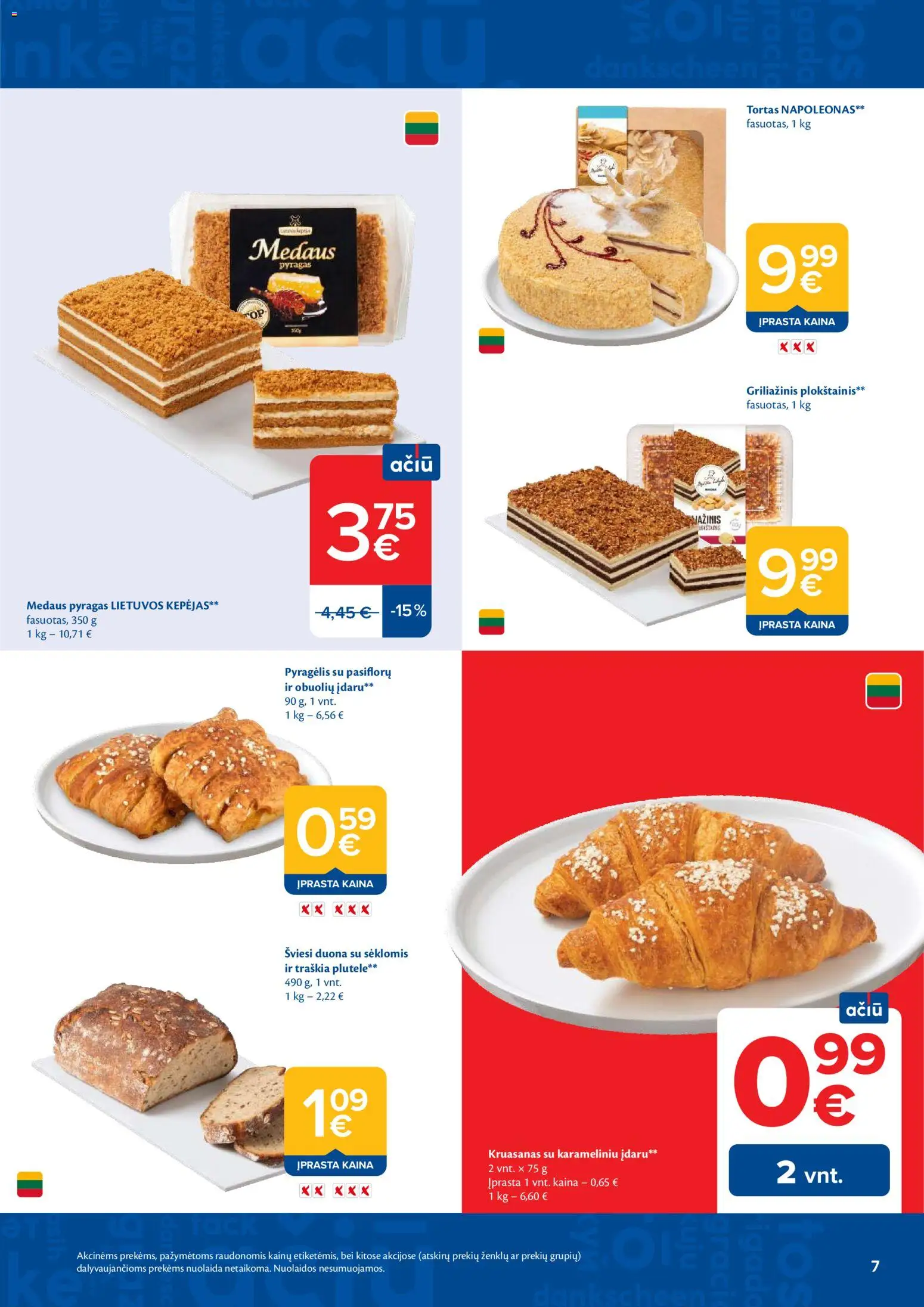 MAXIMA akcijos nuo 28.04.2026 | Puslapis: 7 | Prekių: Tortas, Pyragas, Plokštainis, Duona