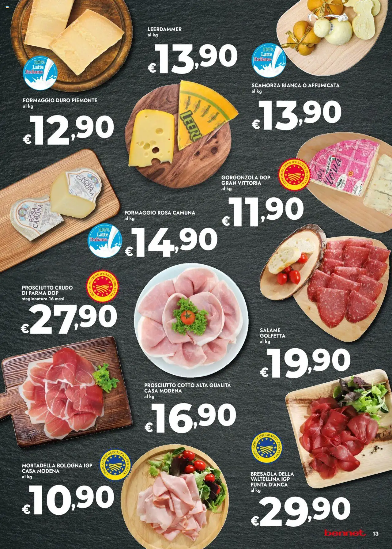 Volantino bennet del 05.06.2025 | Pagina: 13 | Prodotti: Salame, Bresaola, Formaggio, Gorgonzola