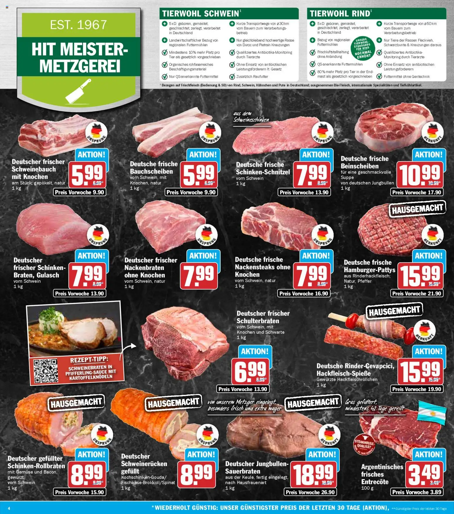 HIT Berlin – gültig ab 19.01.2026 | Seite: 4 | Produkte: Pute, Hahnchen, Schweinebauch, Gulasch