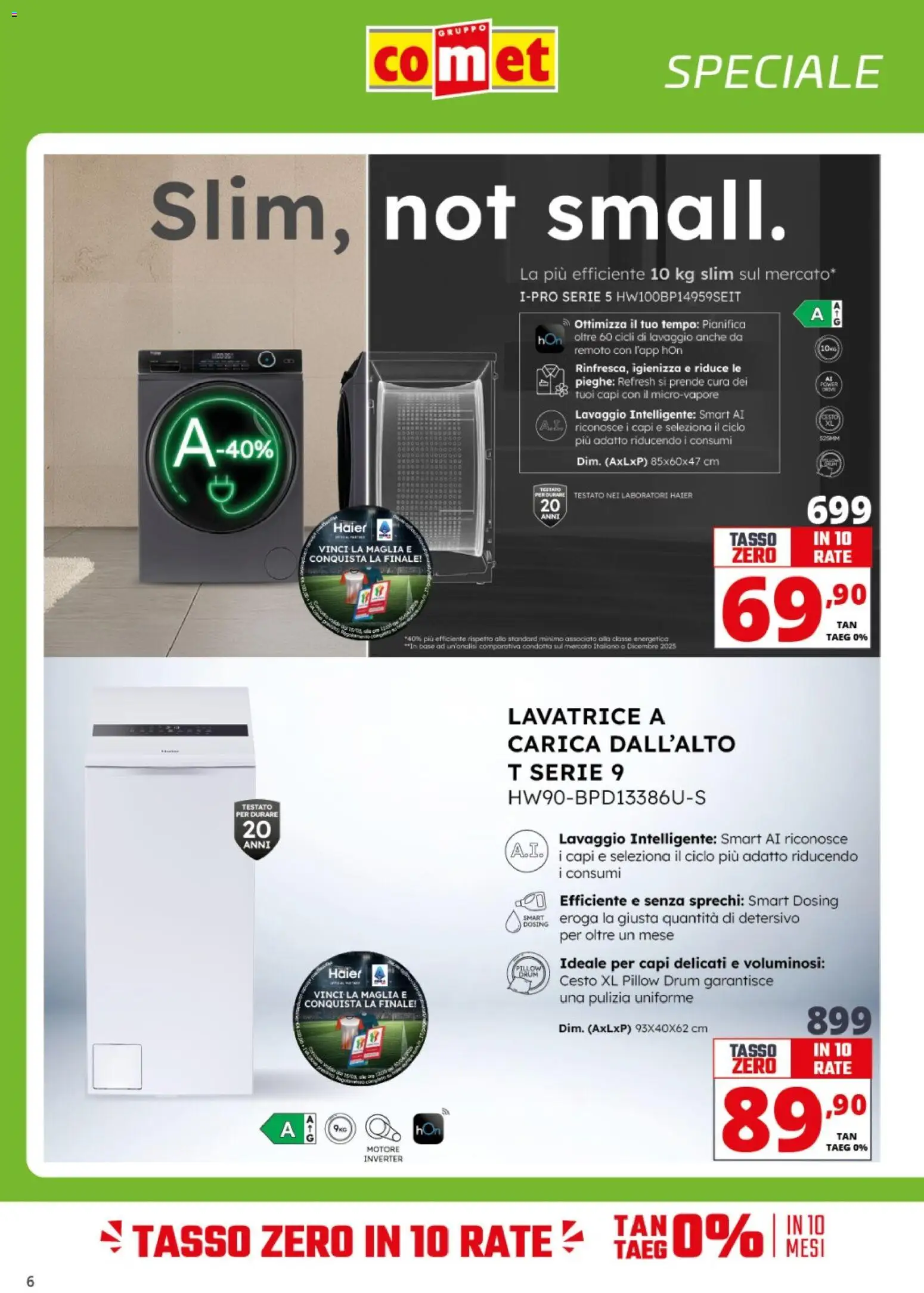 Volantino Comet del 10.04.2026 | Pagina: 6 | Prodotti: Lavatrice