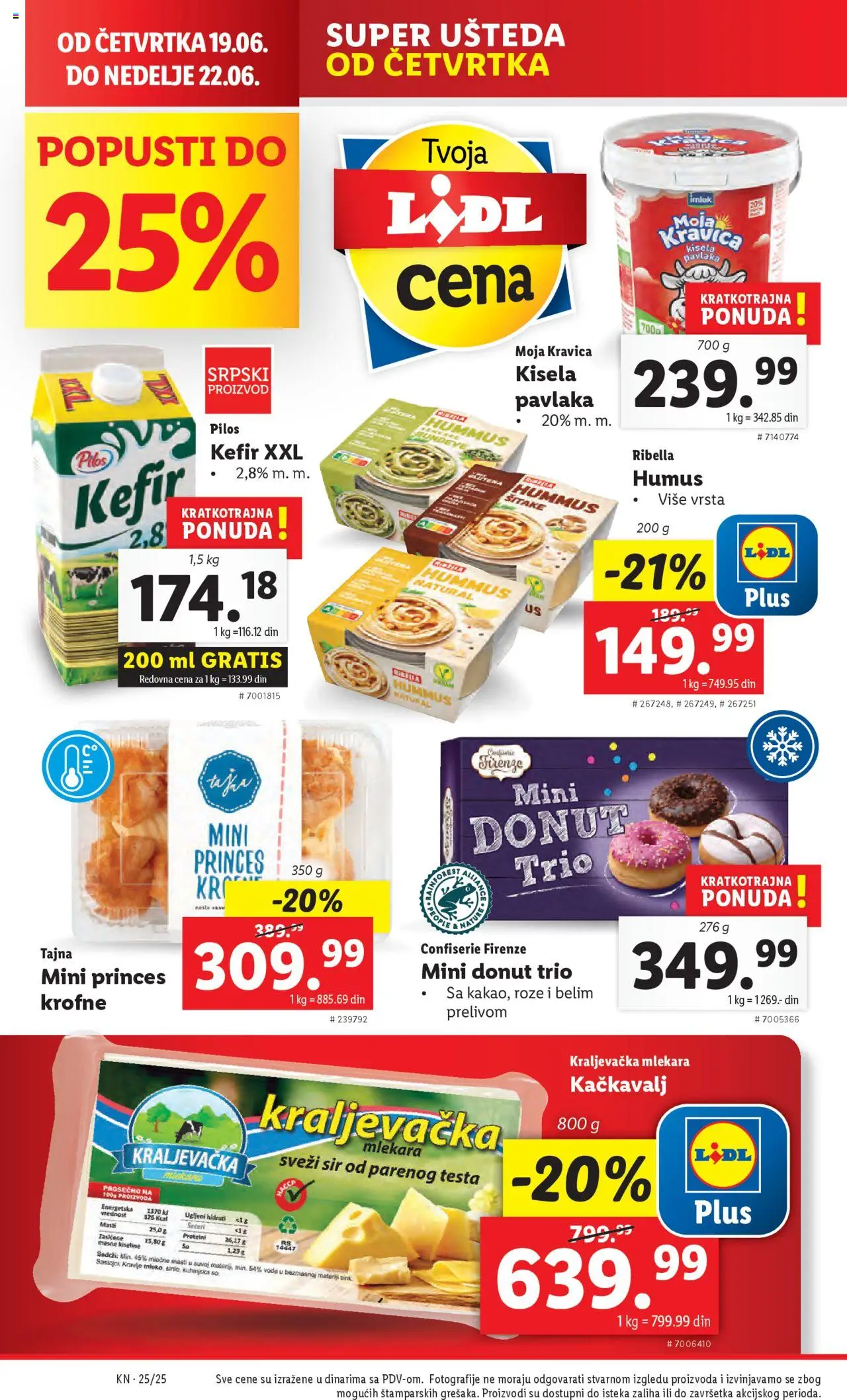 Lidl katalog - važi od 19.06.2025 | Strana: 20 | Proizvode: Hummus, Moja kravica, Kačkavalj, Pavlaka