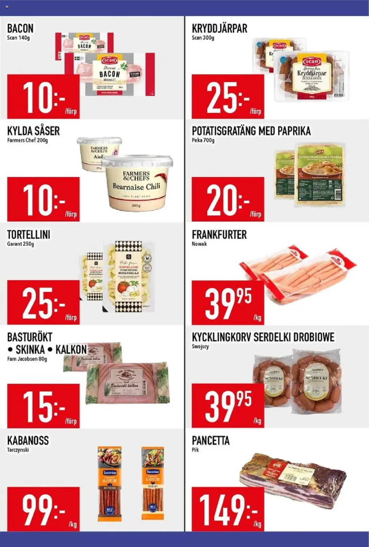 Matdax reklamblad aktuell från 20.10.2025 | Sida: 12 | Produkter: Bacon, Potatisgratäng, Aioli, Chili