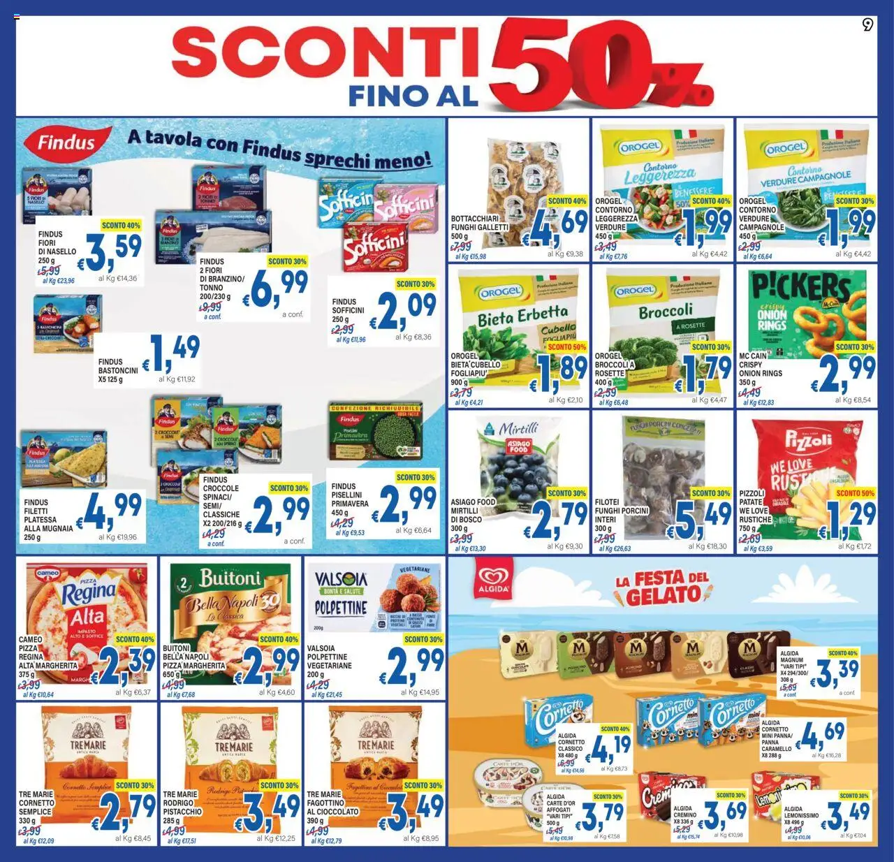 Volantino DEM del 27.08.2025 | Pagina: 9 | Prodotti: Cornetto, Panna, Verdure, Broccoli