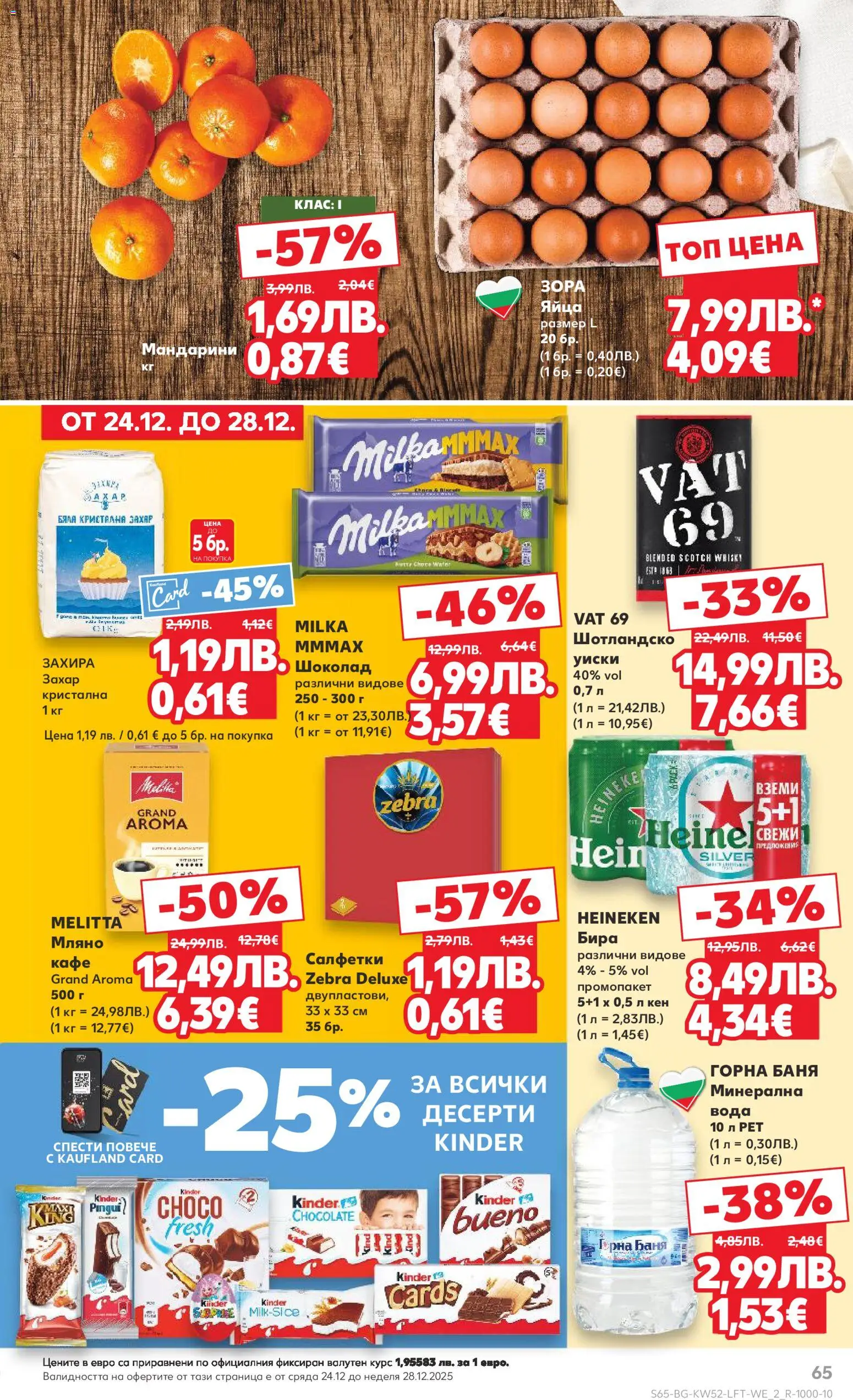 {H1} | Страница: 65 | Продукти: Уиски, Захар, Мандарини, Баня