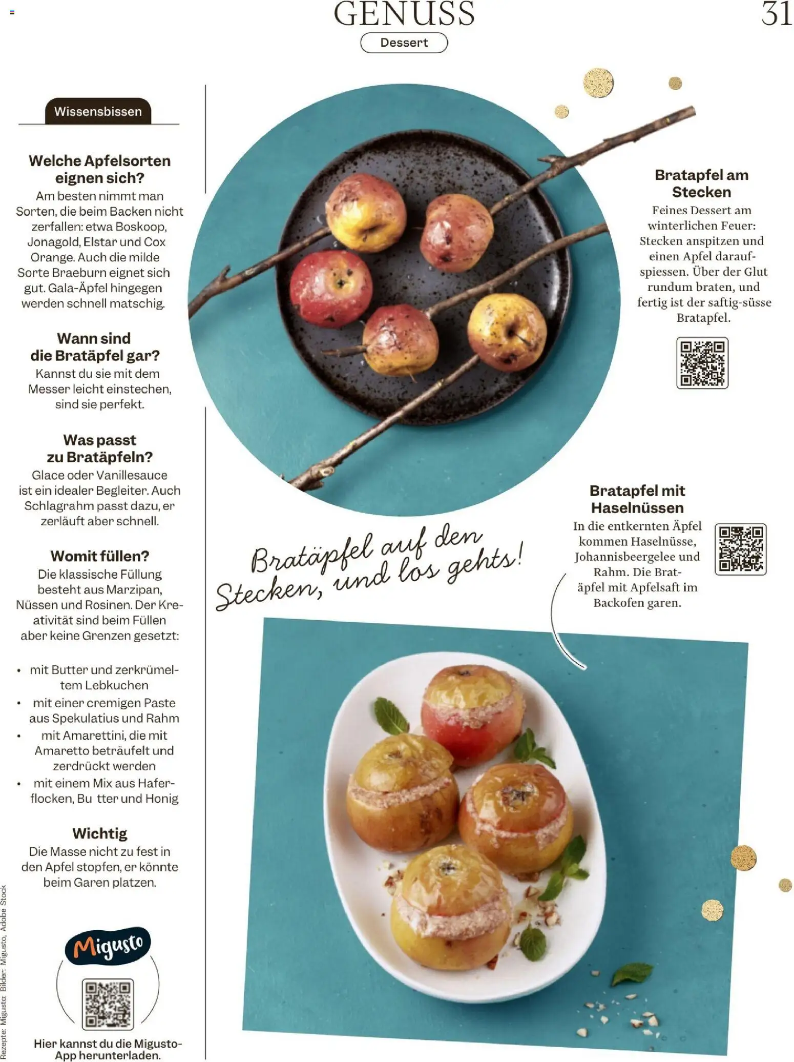 Migros Magazin – gültig ab 17.11.2025 | Seite: 31 | Produkte: Glace, Apfelsaft, Apple, Bilder