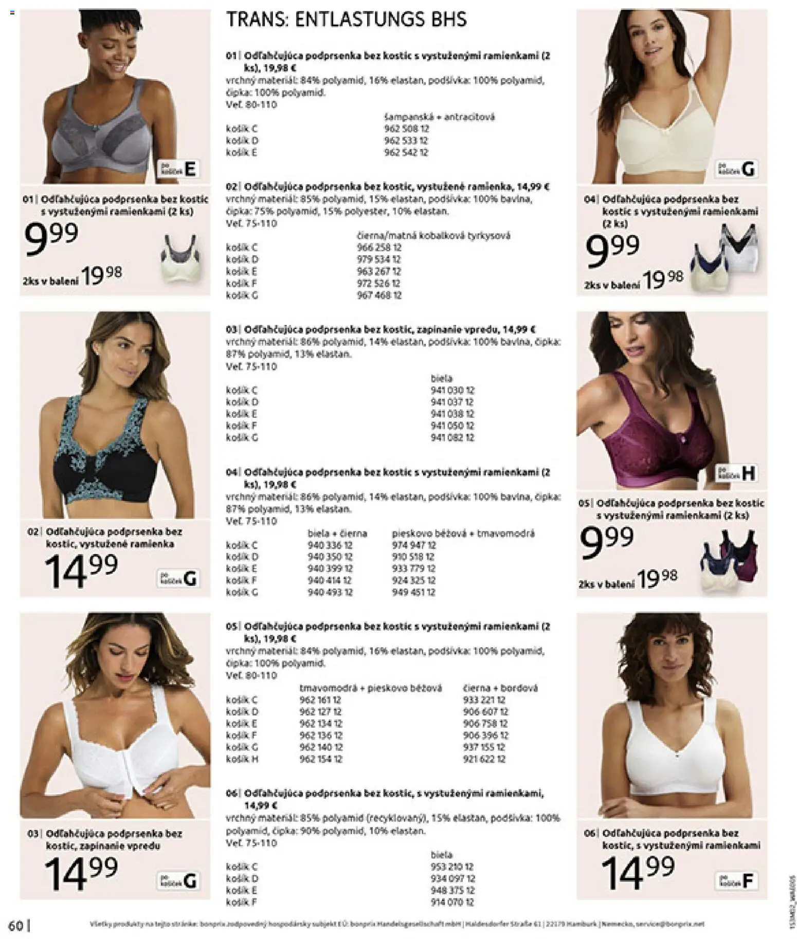 Nové Bonprix akcie – leták je platný od 20.02.2026 | Strana: 62 | Produkty: Podprsenka