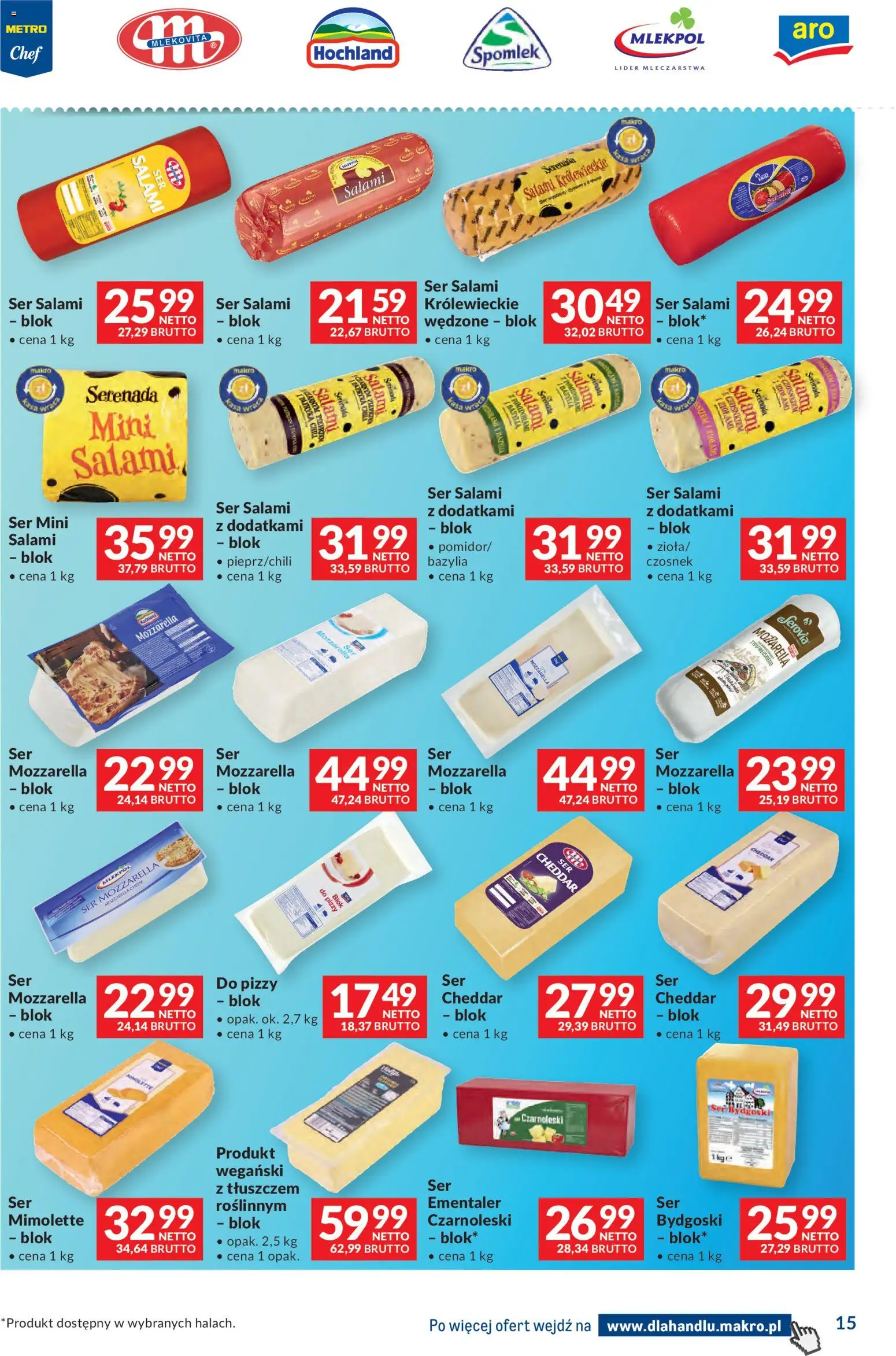 Makro gazetka - Dystrybucja do sklepów od 07.04.2026 | Strona: 15 | Produkty: Czosnek, Chili, Bazylia, Salami