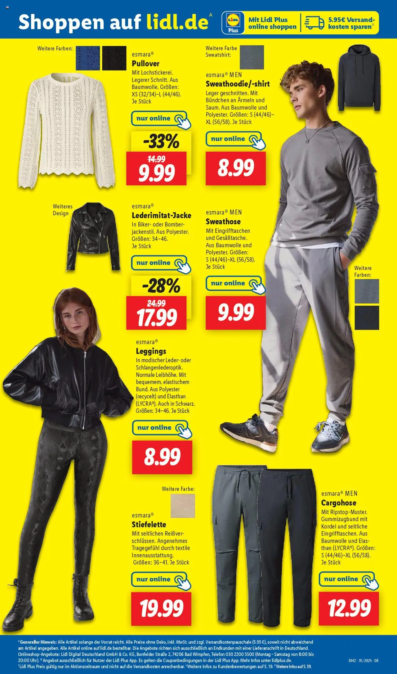 Lidl Prospekt Aarbergen - gültig ab dem 25.08.2025 | Seite: 35 | Produkte: Sweathose, Pullover, Leggings, Telefon