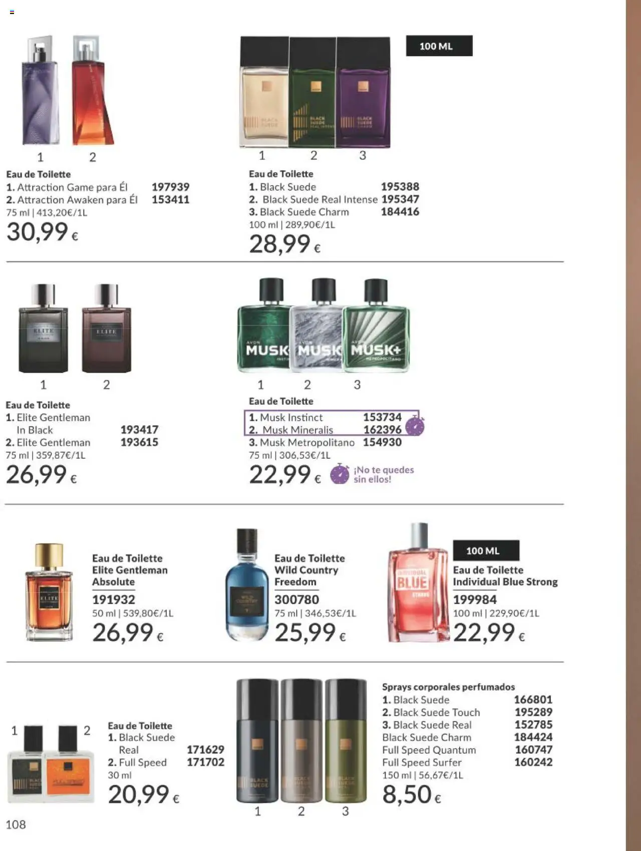 Catálogo AVON campaña 7 │ válido desde el 01.07.2025 | Página: 108 | Productos: Eau de toilette, Té