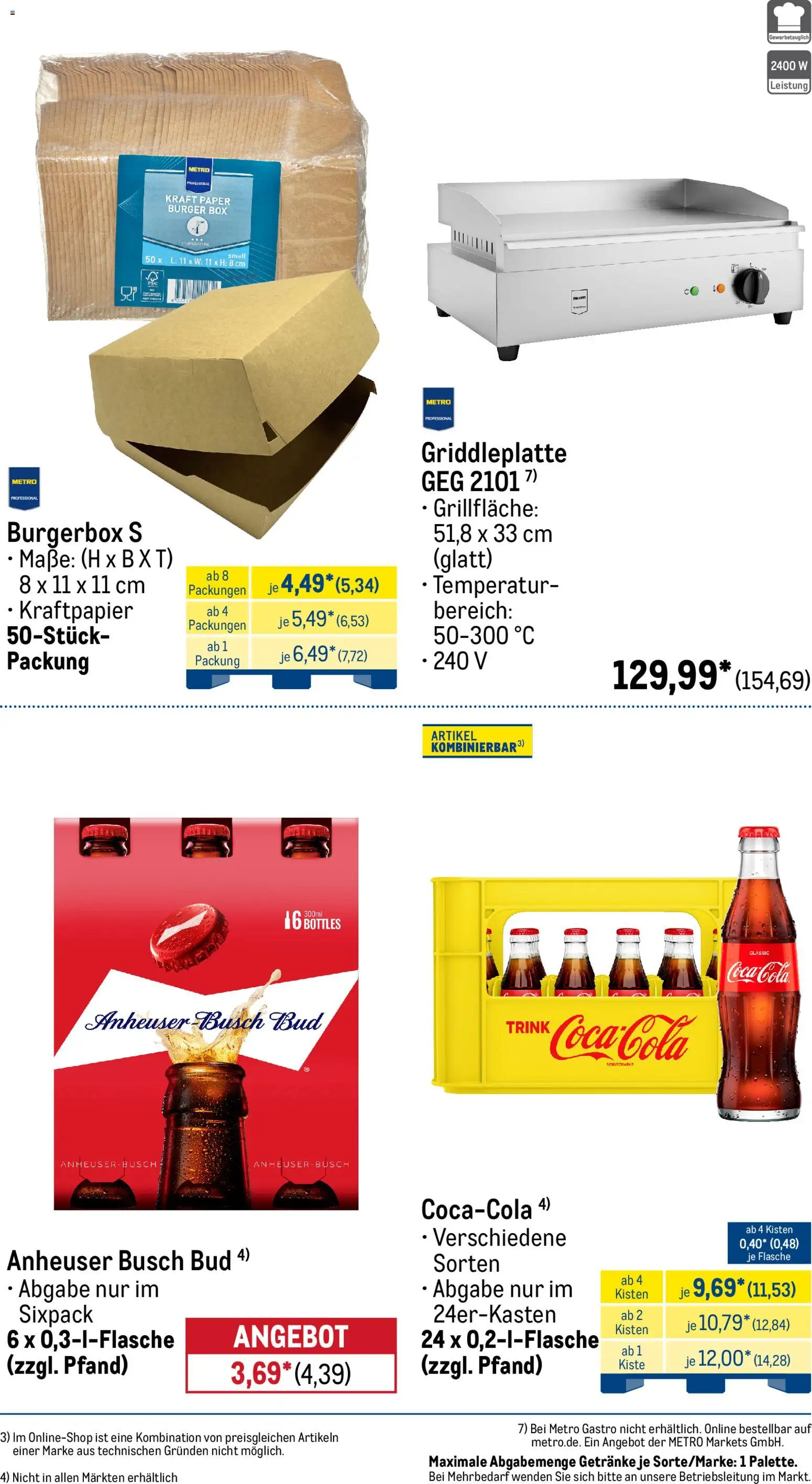 Metro Monats-Menü – gültig ab 01.04.2026 | Seite: 19 | Produkte: Coca cola, Cola, Box, Burger