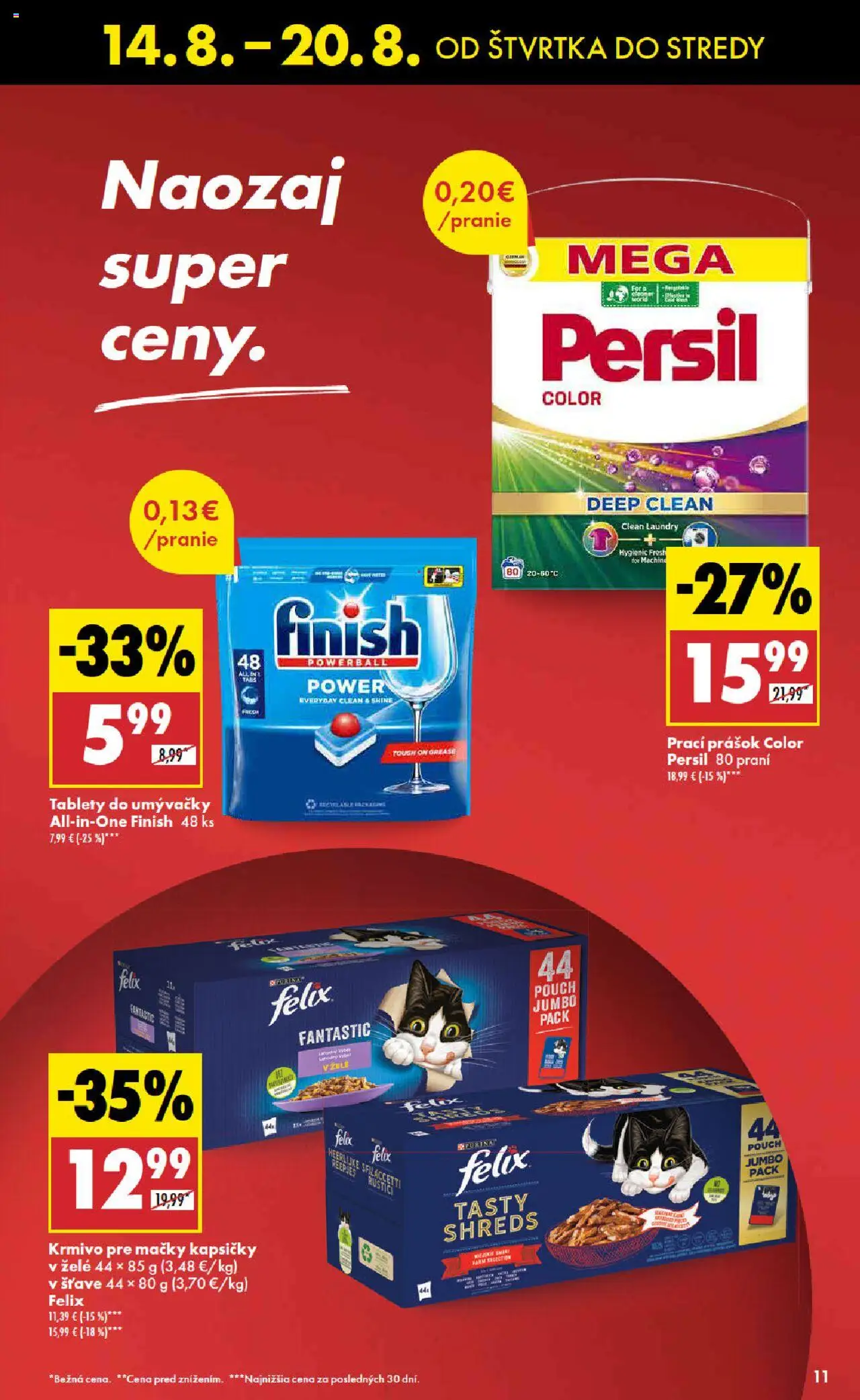 Biedronka leták │ platný od 14.08.2025 | Strana: 11 | Produkty: Felix, Persil, Prací prášok