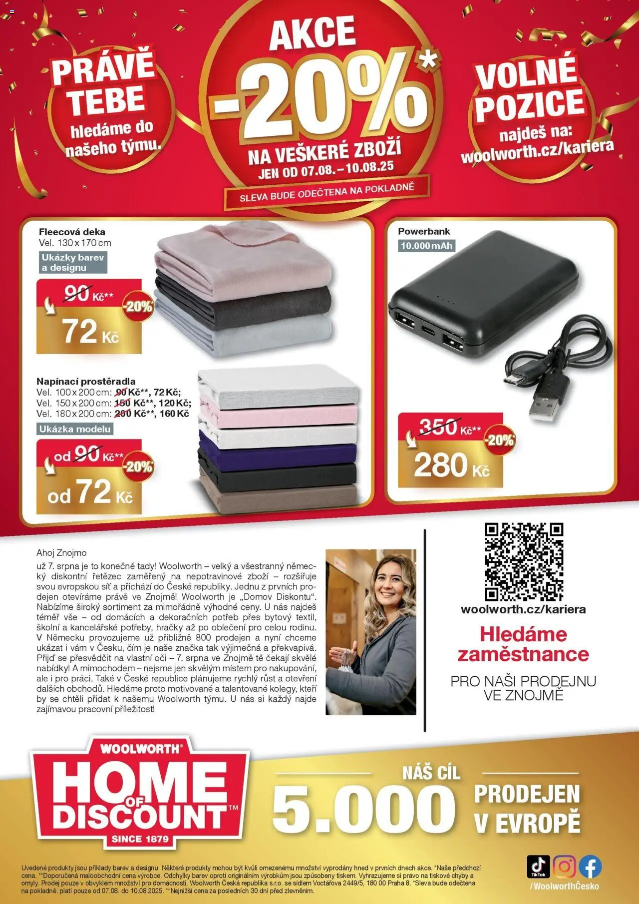 Woolworth leták - Znojmo od 07.08.2025 - akční nabídka | Strana: 12 | Produkty: Prostěradla, Deka, Hračky, Oblečení