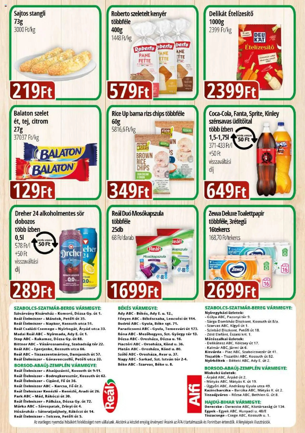 Reál akciós ujság - amely érvényes a következő dátumtól: 18.09.2025 | Oldal: 2 | Termékek: Chips, Fanta, Kenyér, Rizs