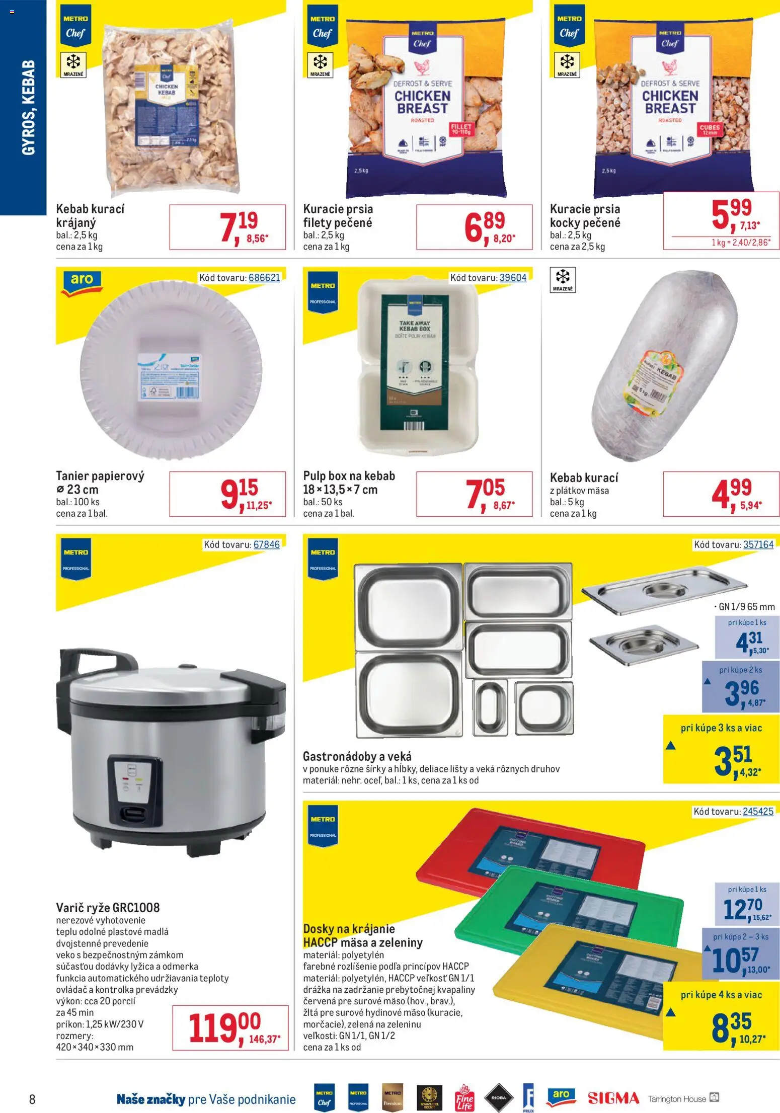 Nové Metro akcie – leták je platný od 19.11.2025 | Strana: 8 | Produkty: Varič, Kuracie prsia