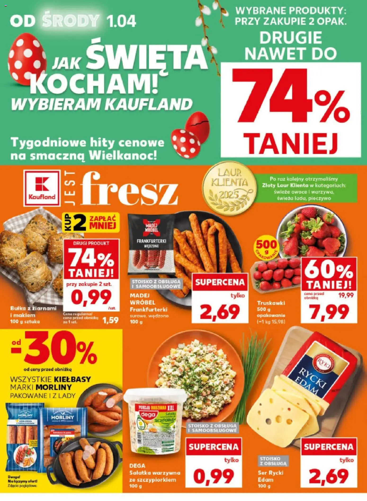 Kaufland gazetka - Mocny start od 07.04.2026 | Strona: 8 | Produkty: Pieczywo, Frankfurterki, Bułka, Ser