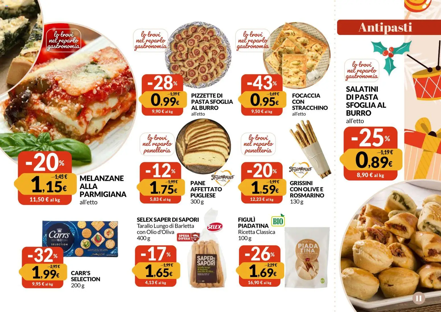 Volantino Famila del 24.11.2025 | Pagina: 11 | Prodotti: Salatini, Olio, Olive, Stracchino