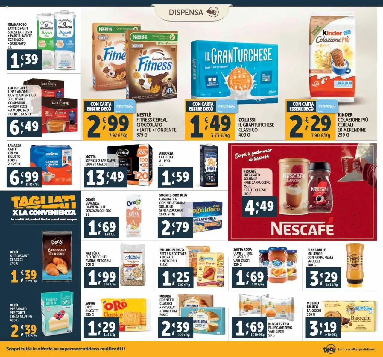 Volantino Decò del 12.09.2025 | Pagina: 12 | Prodotti: Latte, Torta, Plumcake, Lavazza
