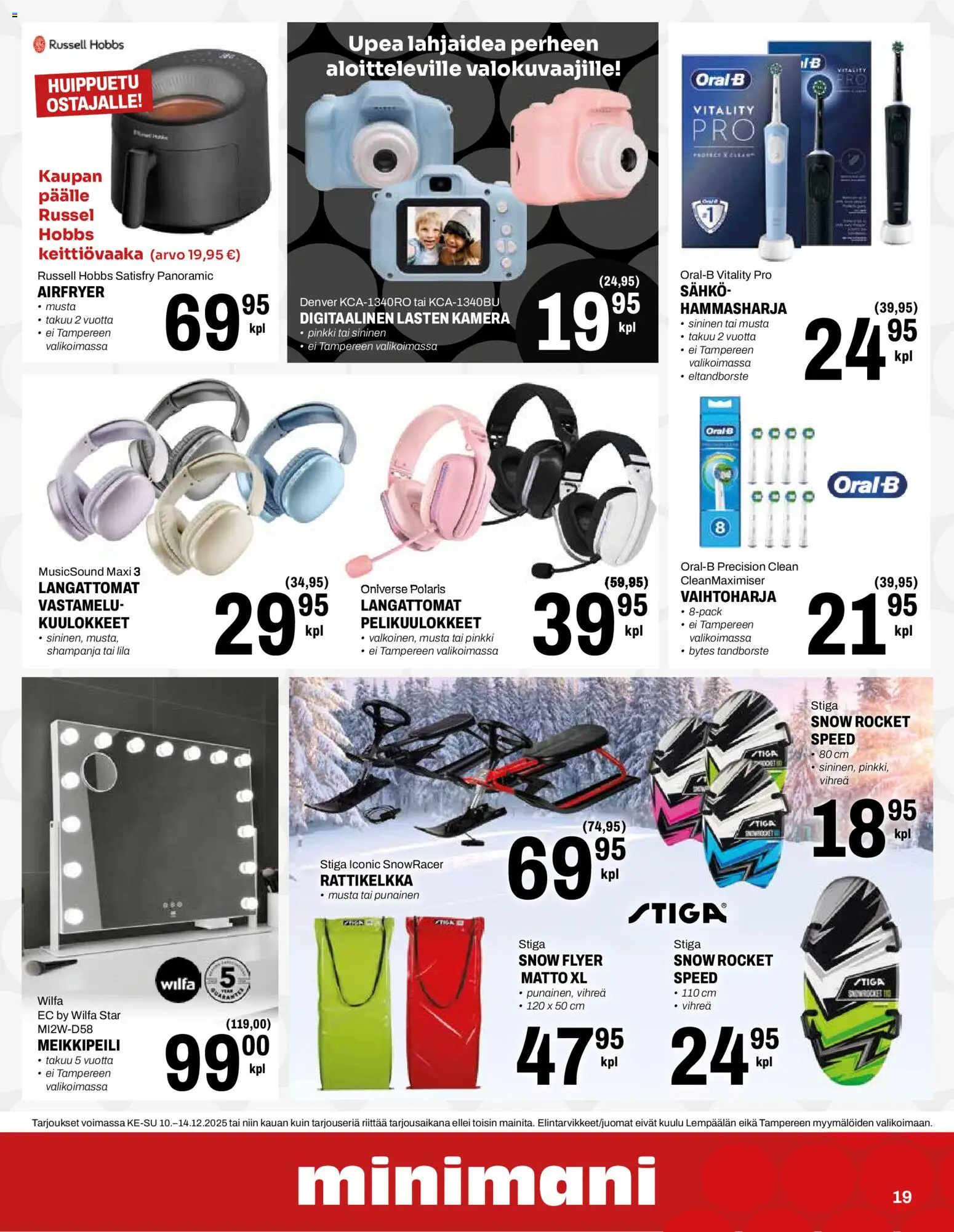 Minimani tarjoukset – voimassa 10.12.2025 alkaen | Sivu: 19 | Tuotteet: Keittiövaaka, Meikkipeili, Hammasharja, Matto