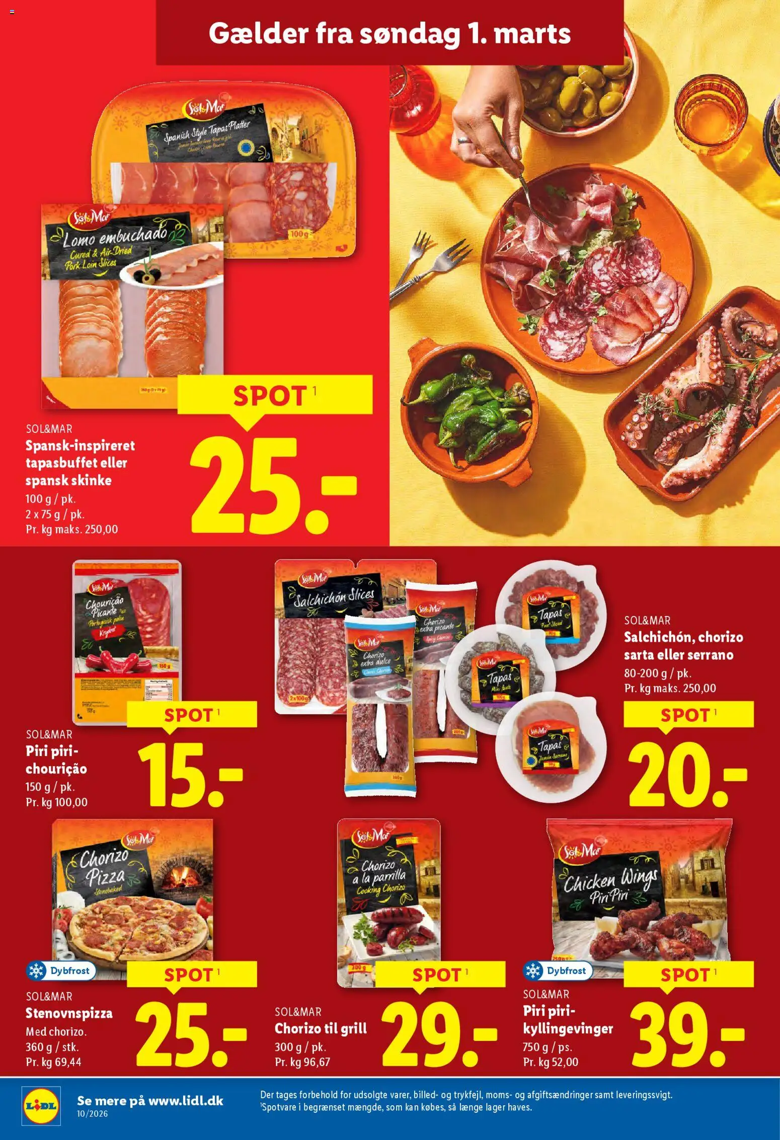 Lidl tilbudsavis – gyldig fra 01.03.2026 | Side: 12 | Produkter: Skinke, Pizza, Søm, Grill